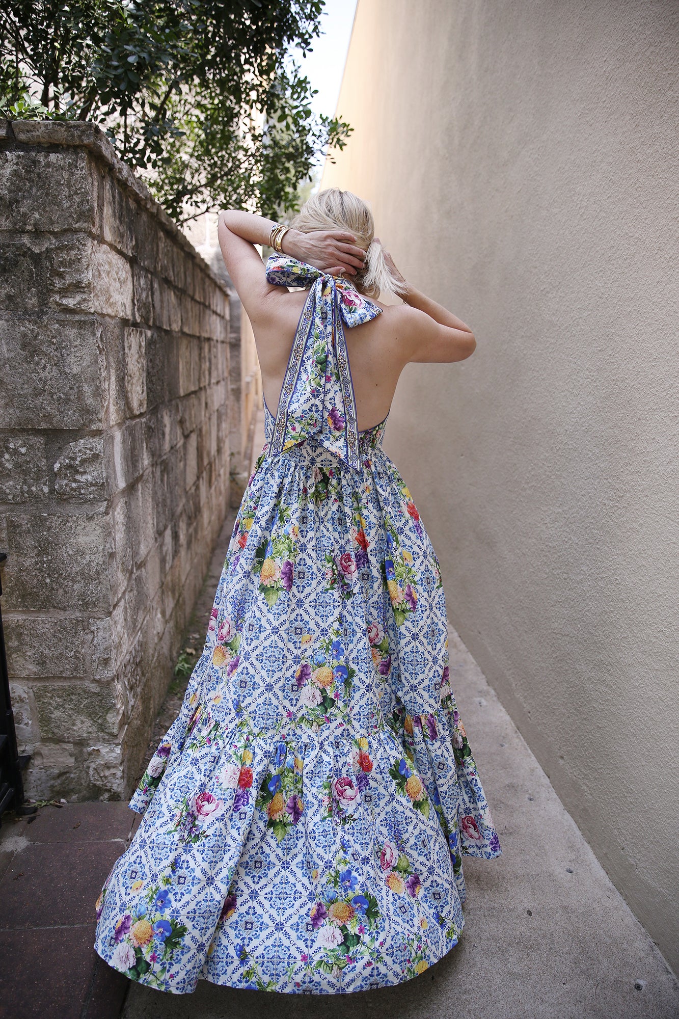 Ruffle Hem Halter Dress Wall To Wall Wonders