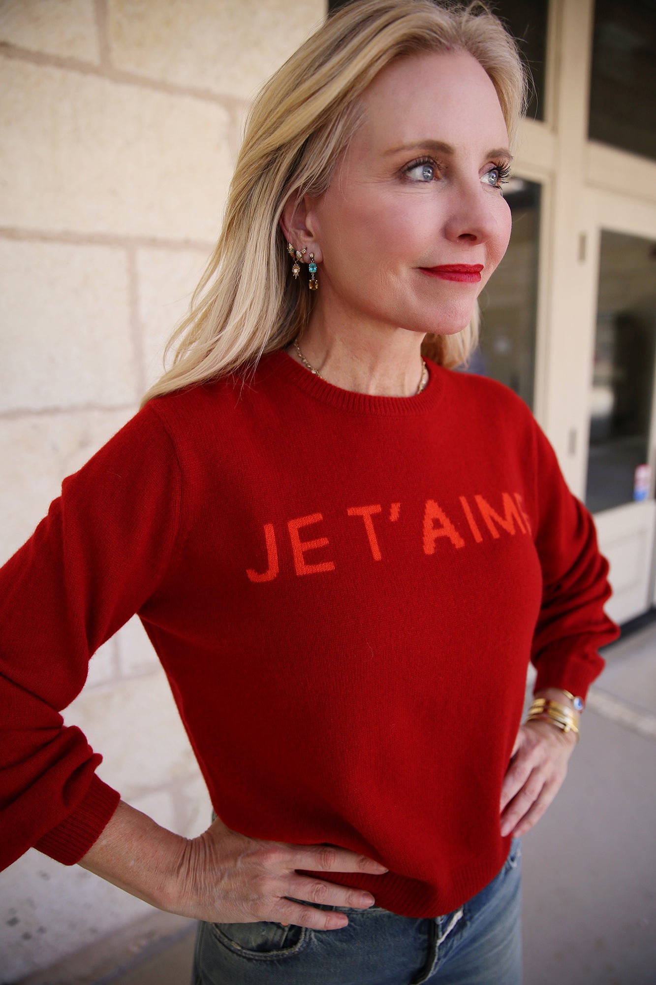 Ryann Sweater Je T'Aime Red