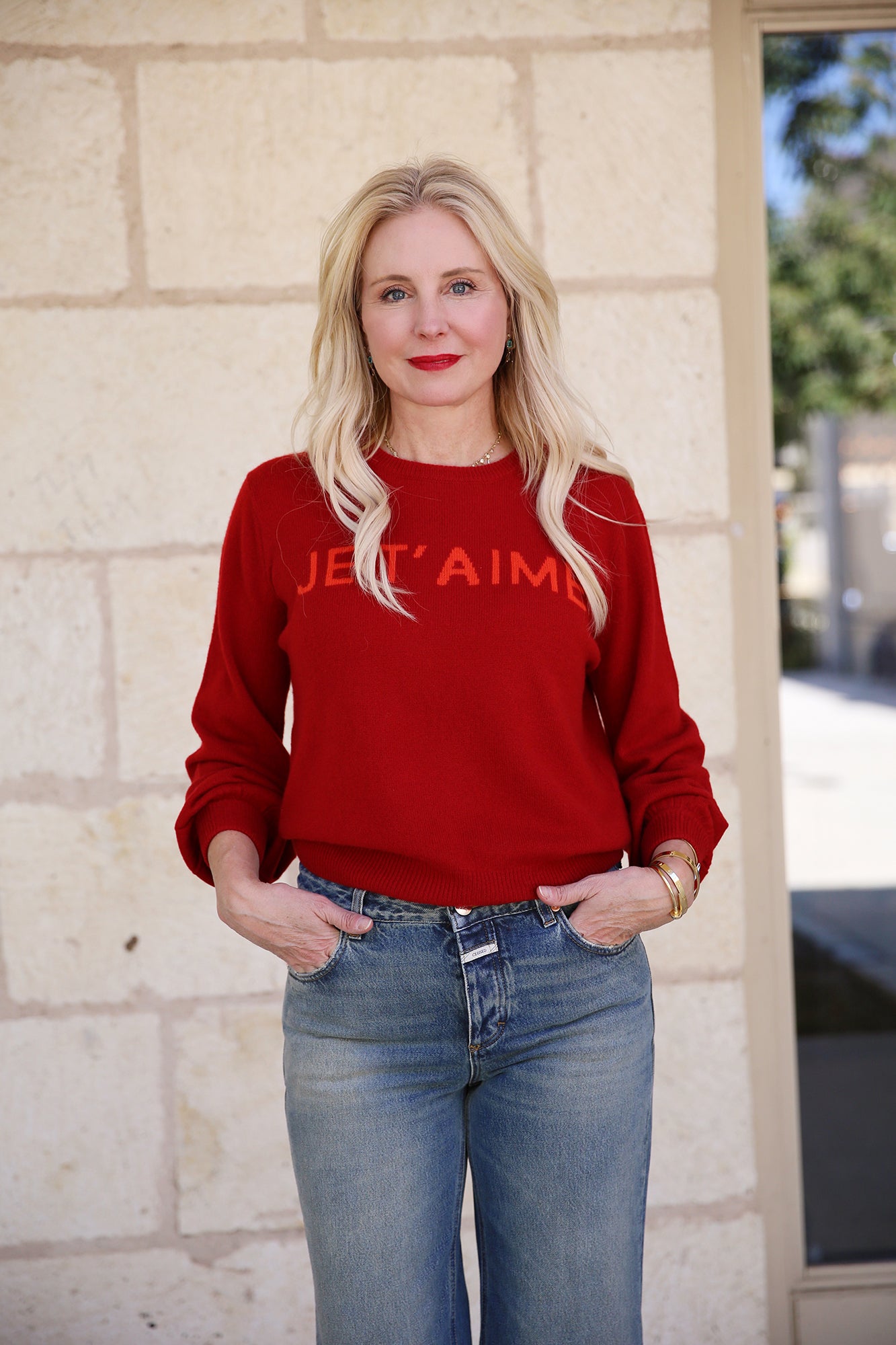 Ryann Sweater Je T'Aime Red