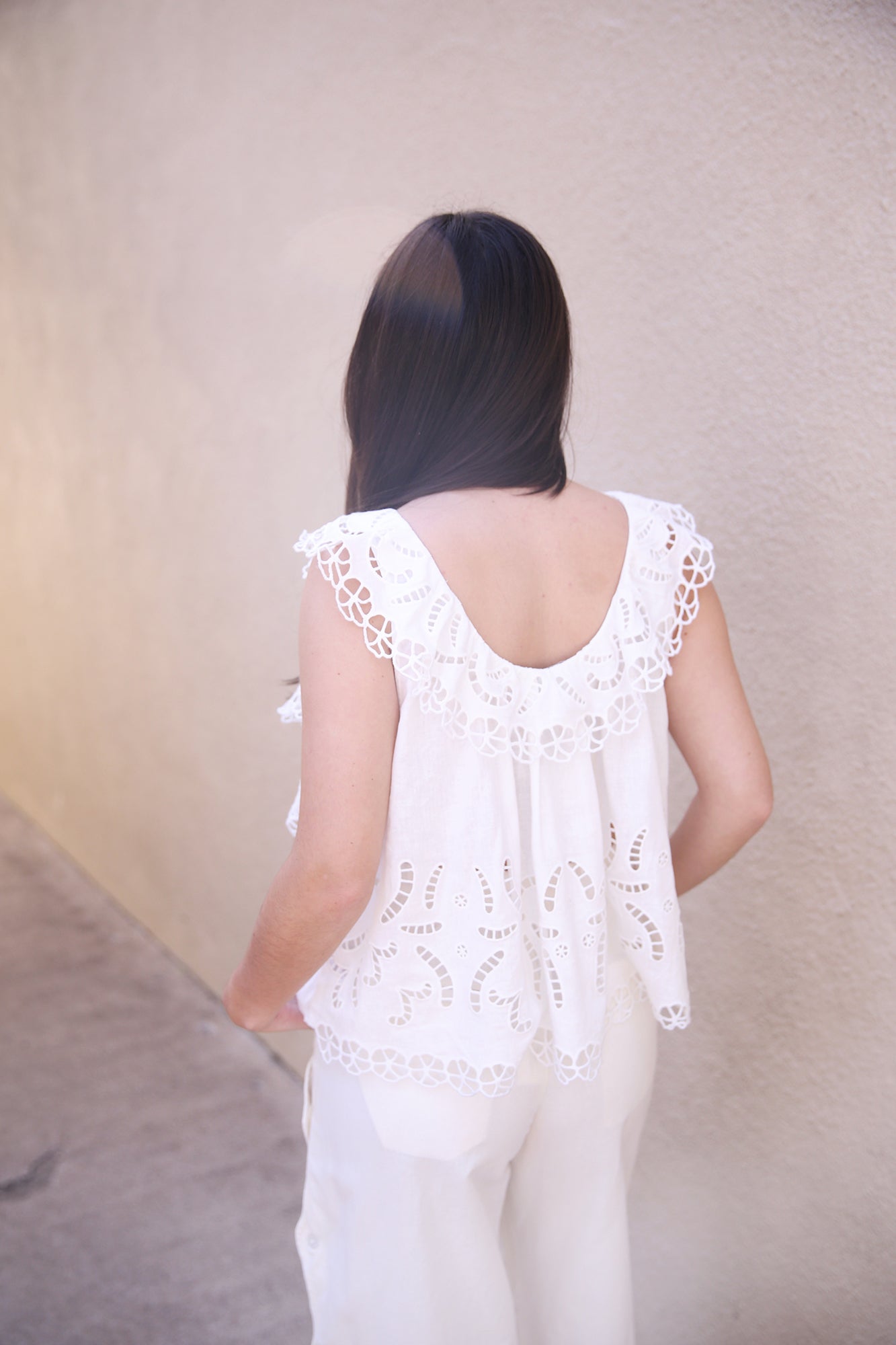 Marja Embroidery Flutter Tank