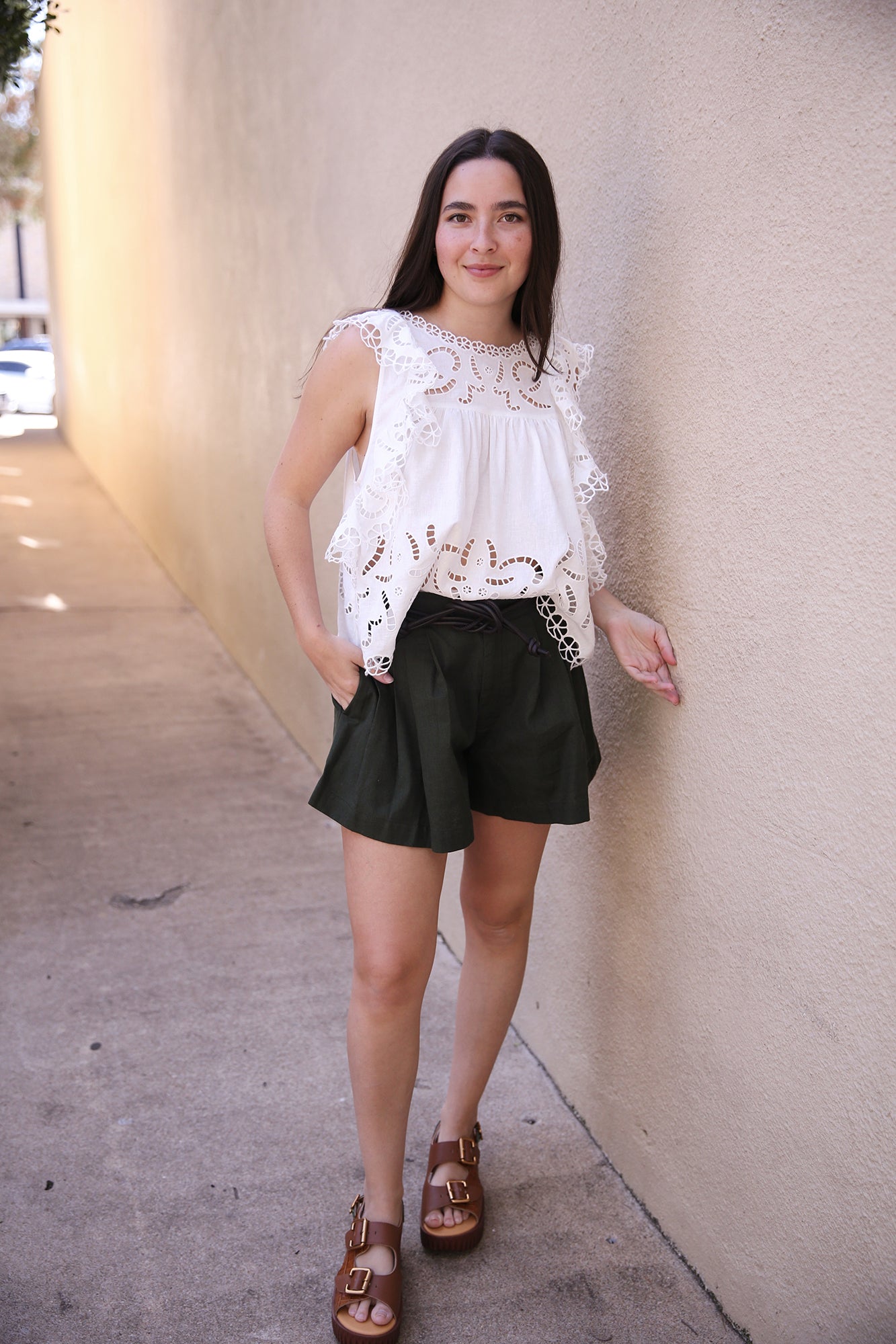 Marja Embroidery Flutter Tank