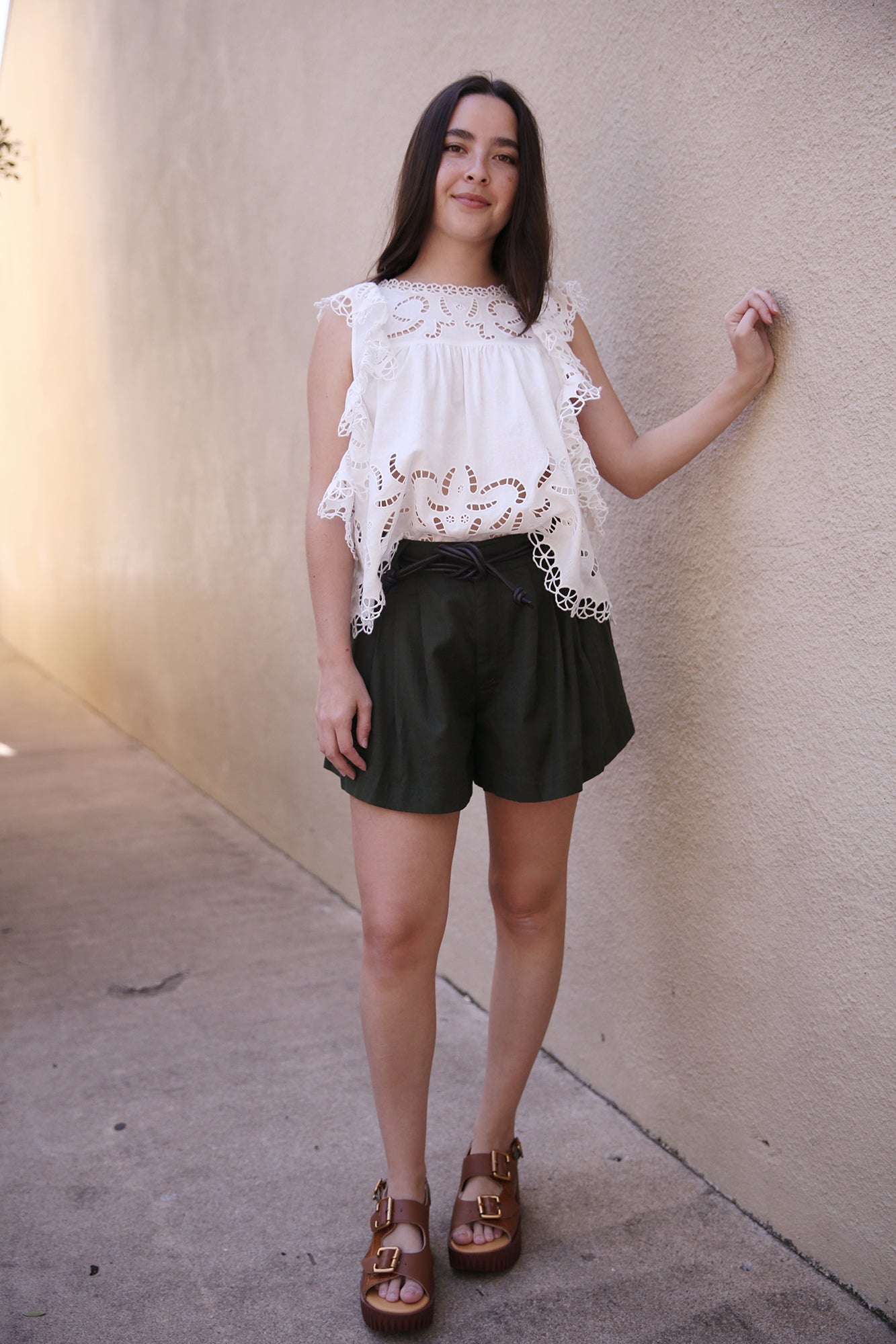 Marja Embroidery Flutter Tank