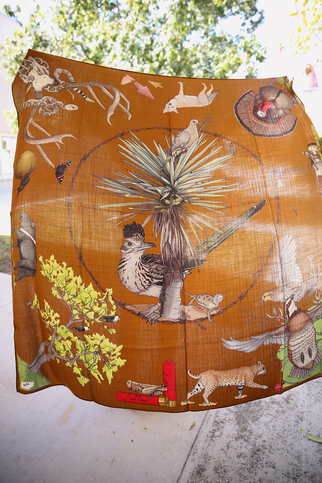 South Texas Bate Bate Cashmere Silk Shawl 54x54"