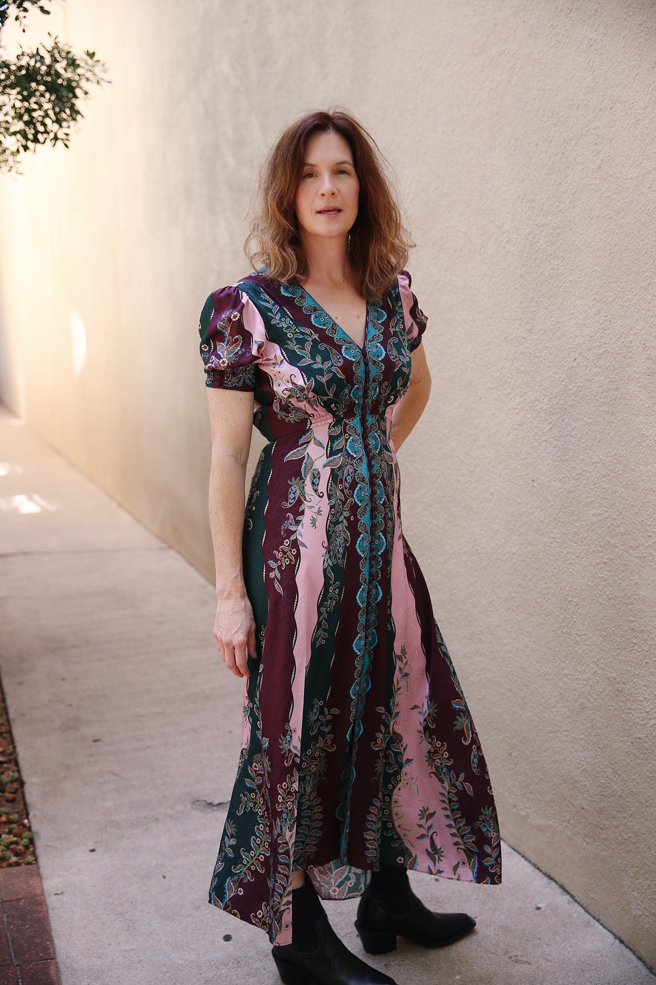 Lea Long Dress Boteh Stripe PLMT1