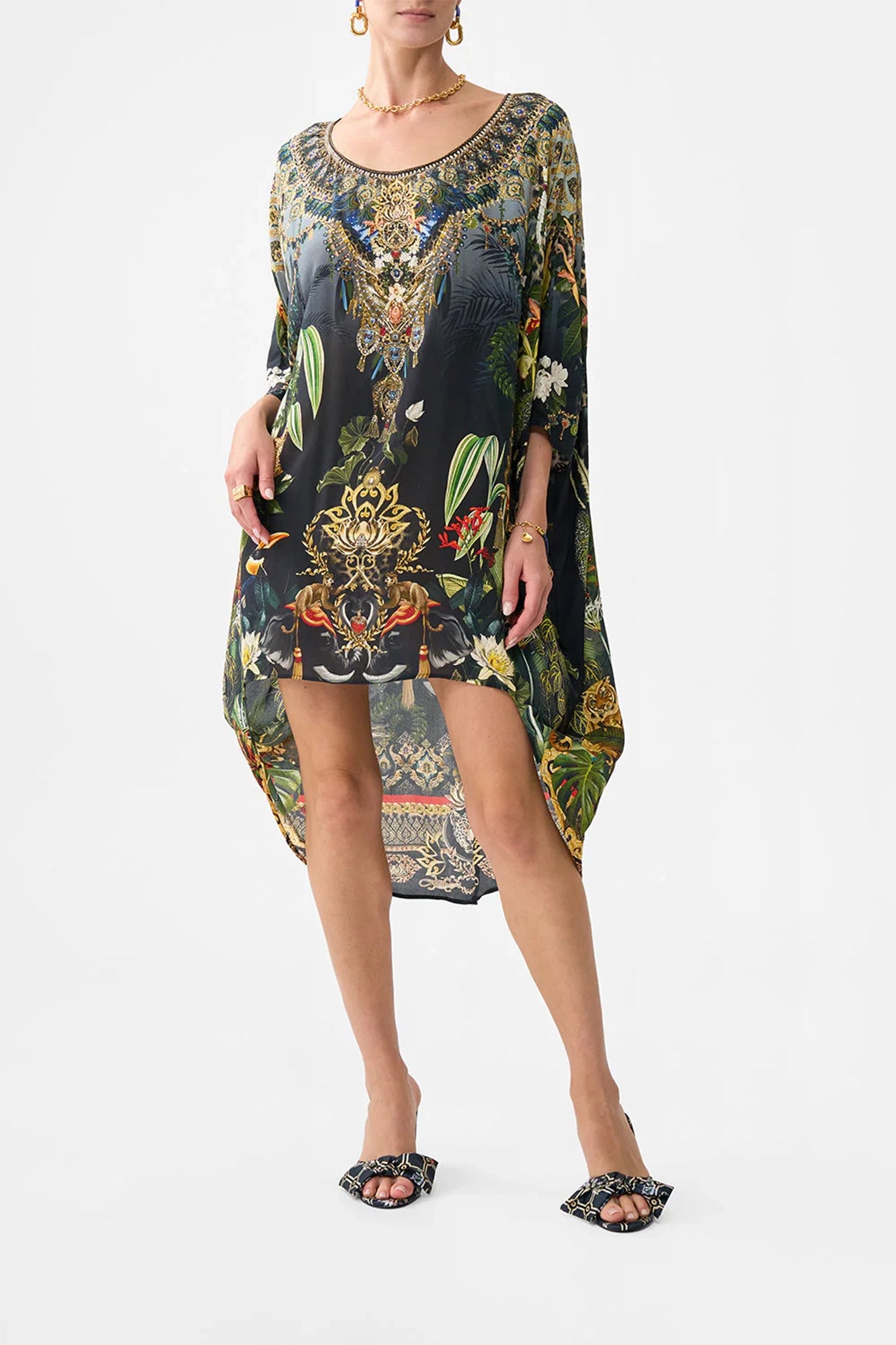 Scoop Back Hem Dress Ready For My Welcome Drink