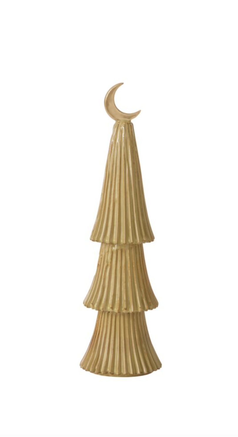 Ochre Moon Topped Village Tree