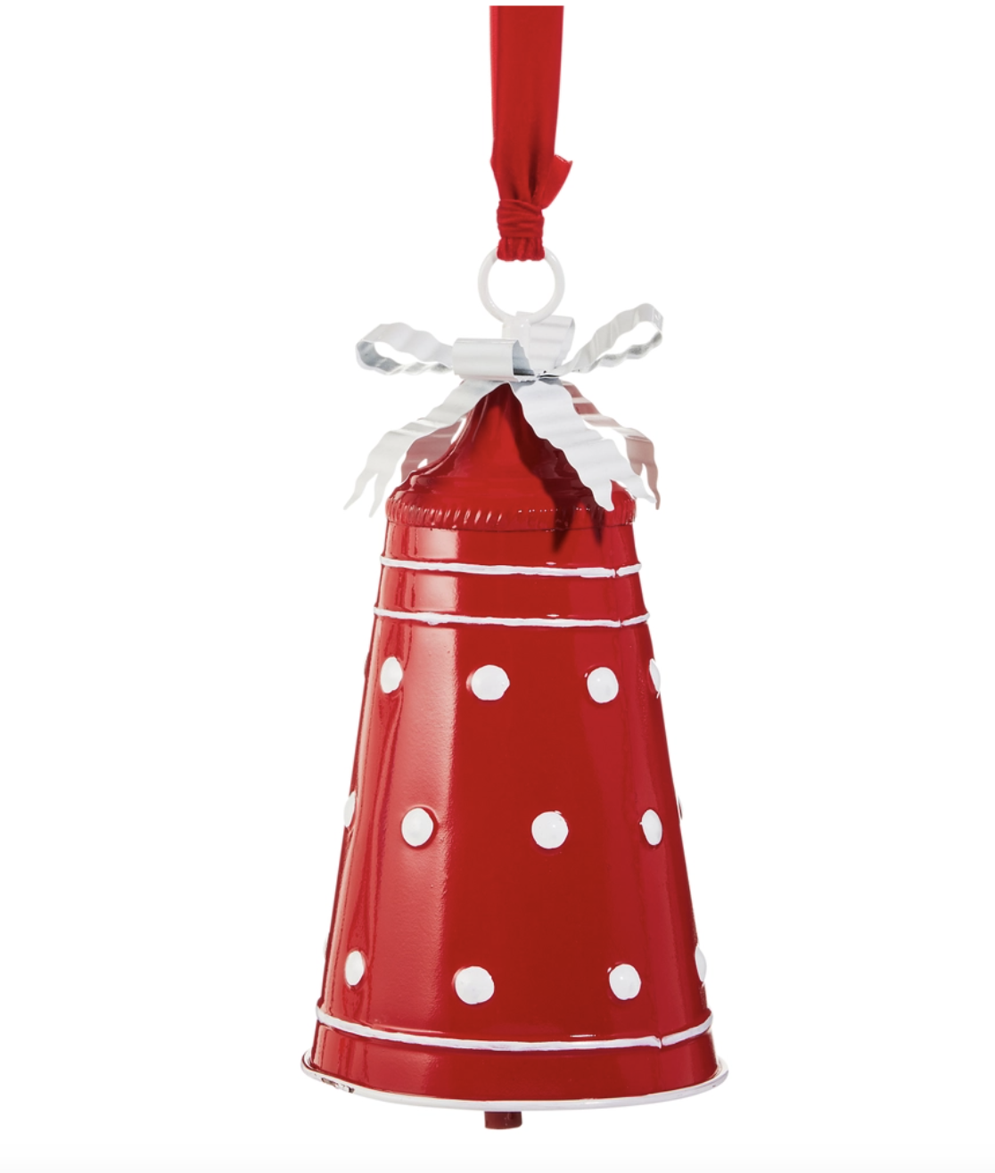 11.25" Red with White Polka Dot Bell