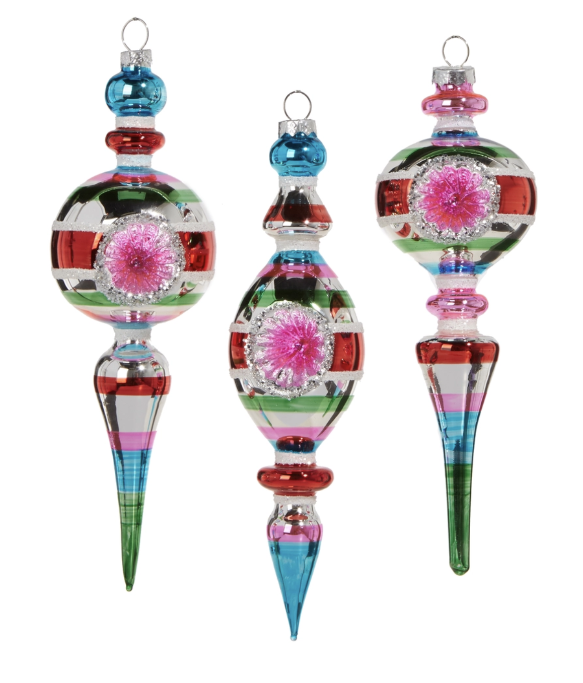 Striped Vintage Finial Ornament