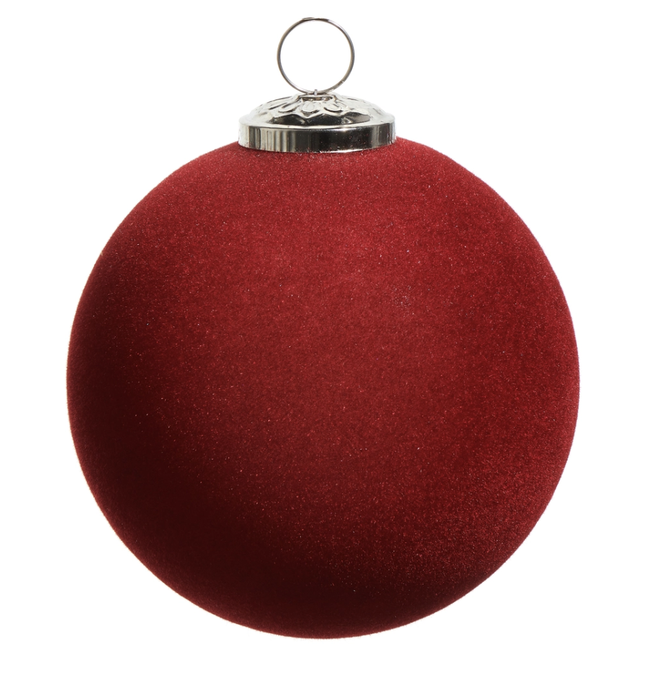 Berry Flocked Ball Ornament