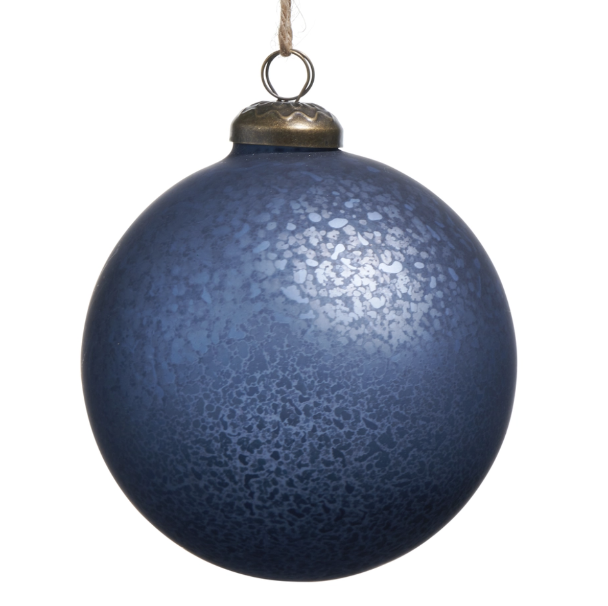 Blue Mercury Glass Ball Ornament