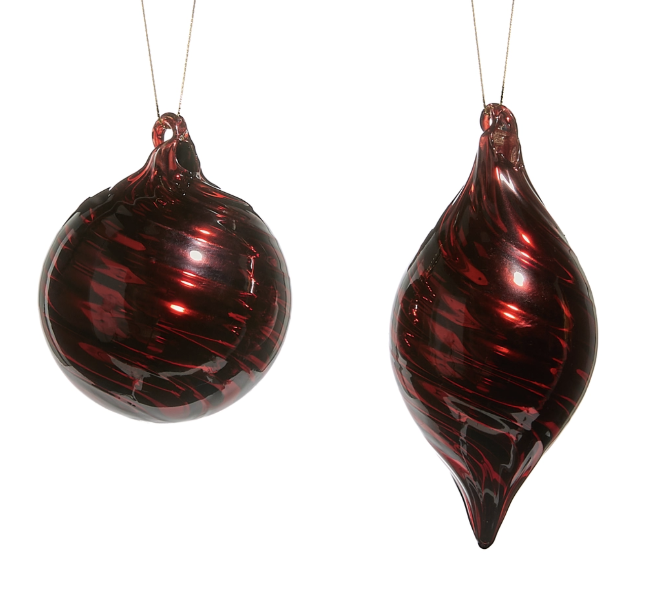 3" Red Swirl Ornament