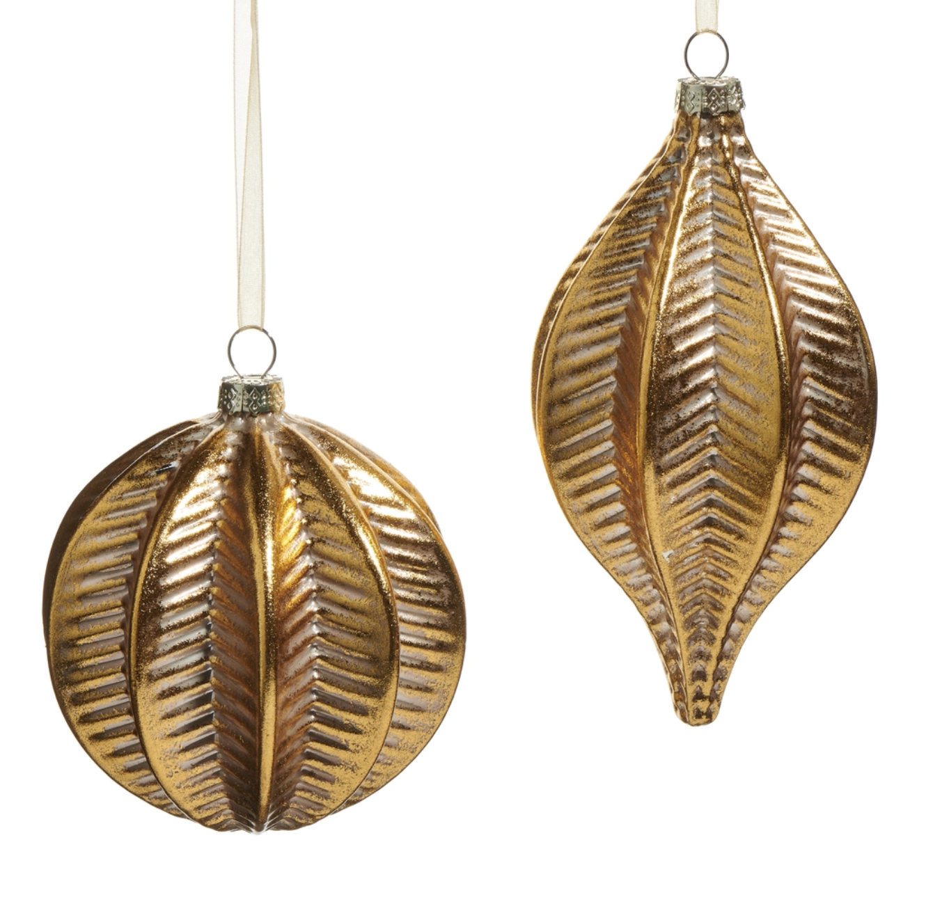 4" Gold Spine Ornament