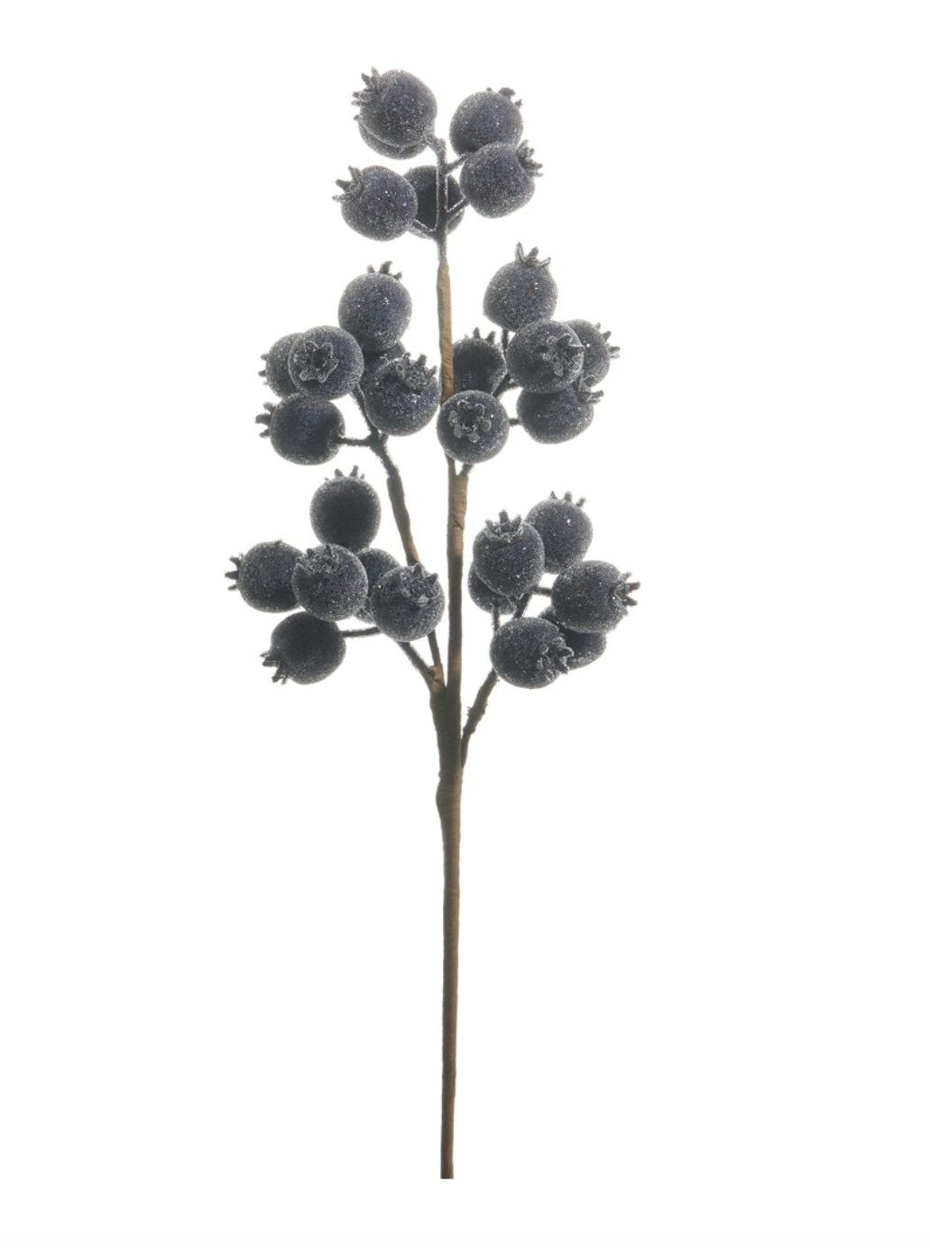 21" Iced Blue Berry Pod Spray