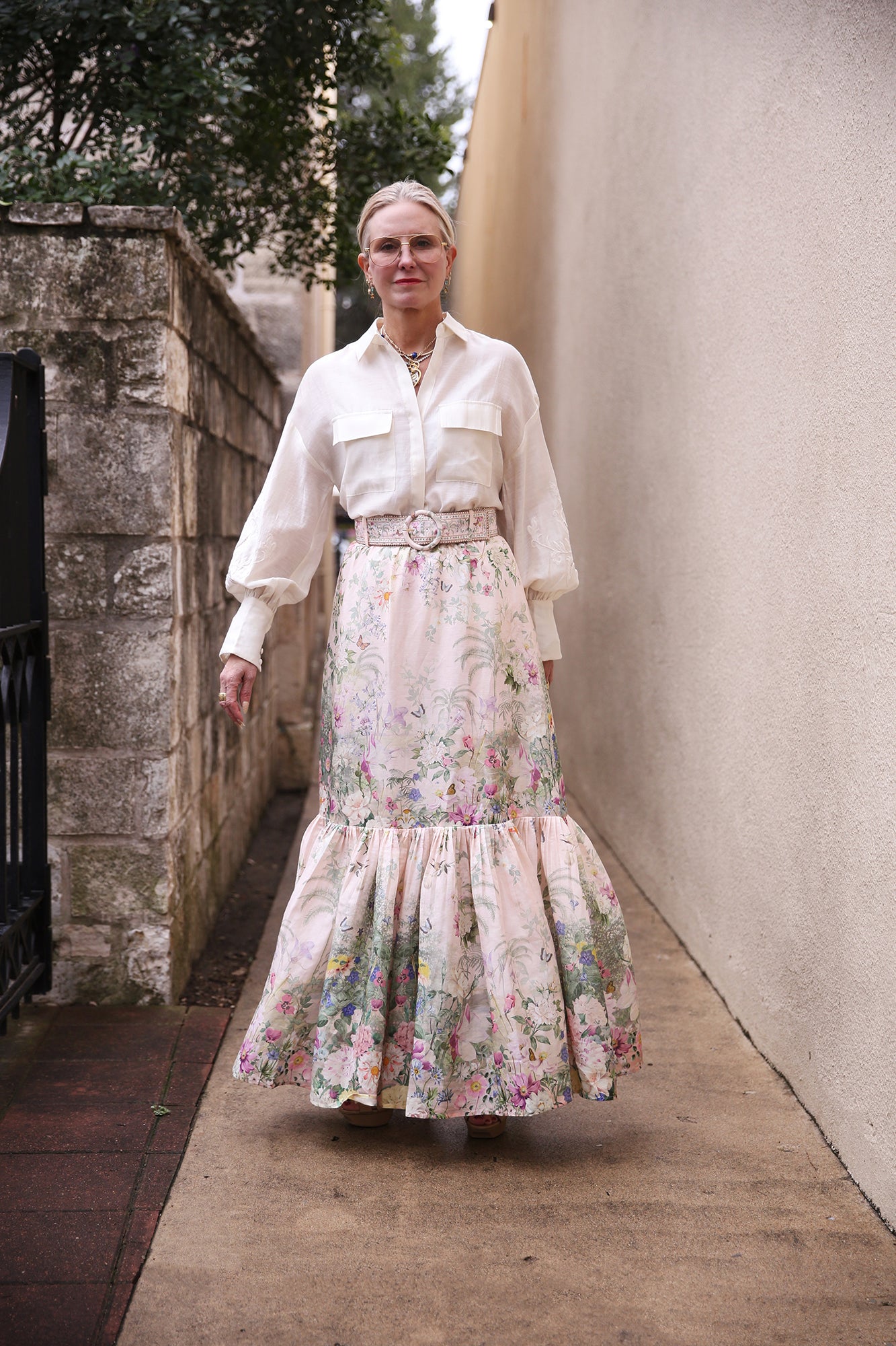 Skirt With Deep Hem Frill And Belt Palacio Playground