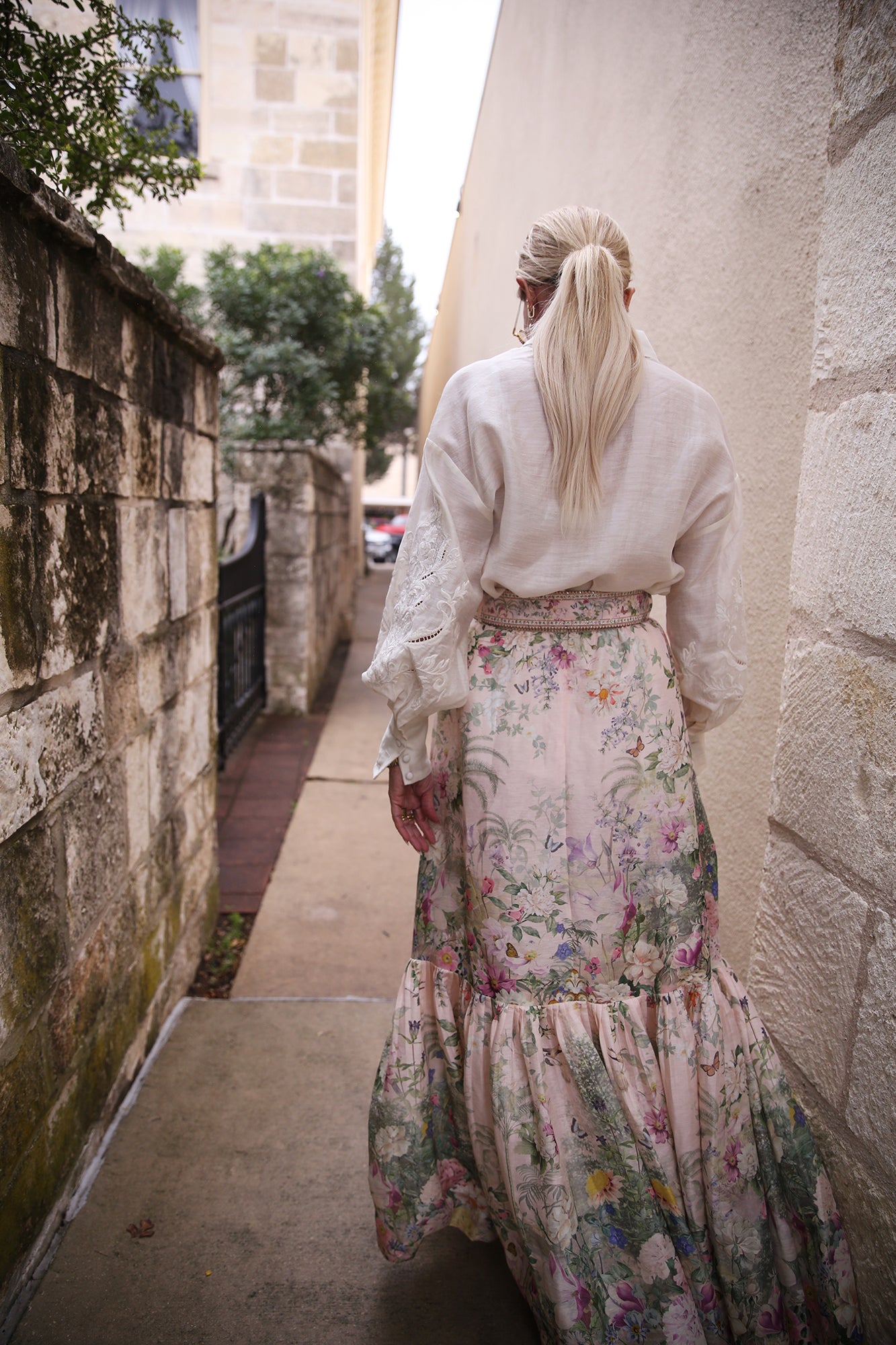 Skirt With Deep Hem Frill And Belt Palacio Playground