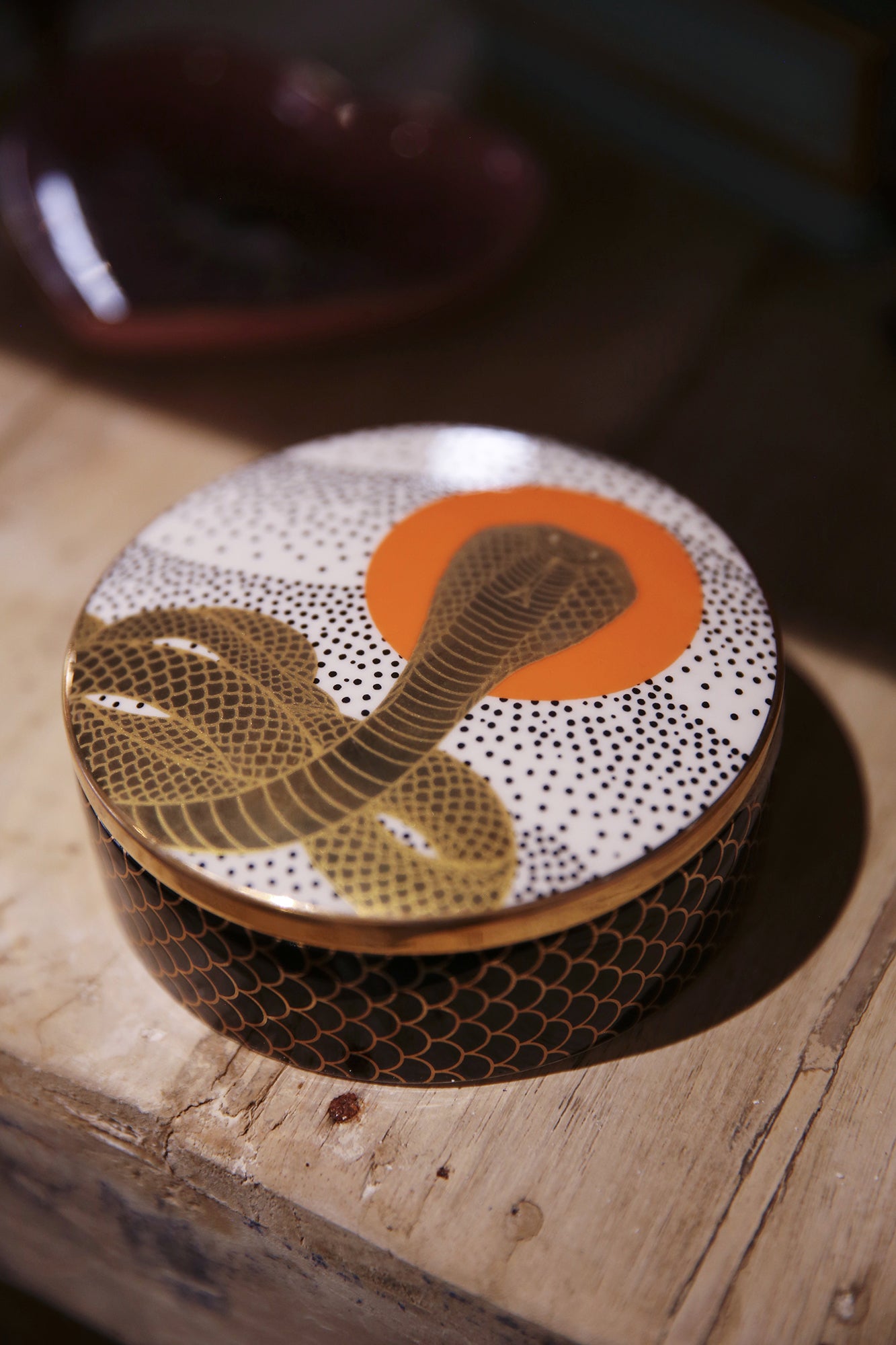 Cobra Rising Ceramic Trinket Box