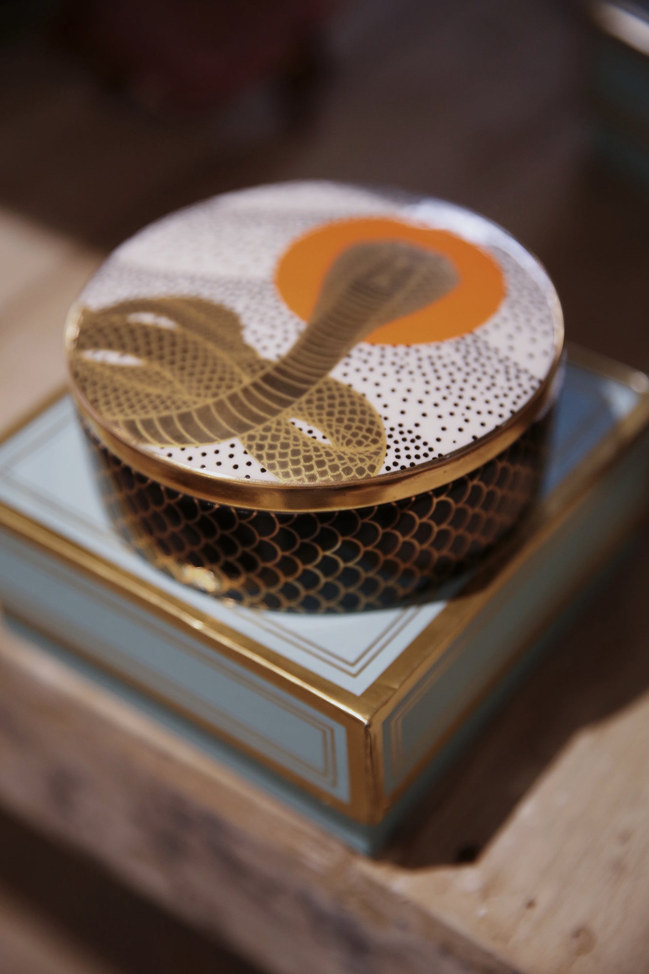 Cobra Rising Ceramic Trinket Box