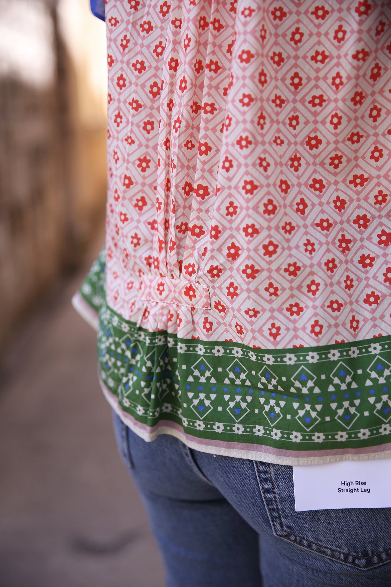 Clover Blouse Santorini Border