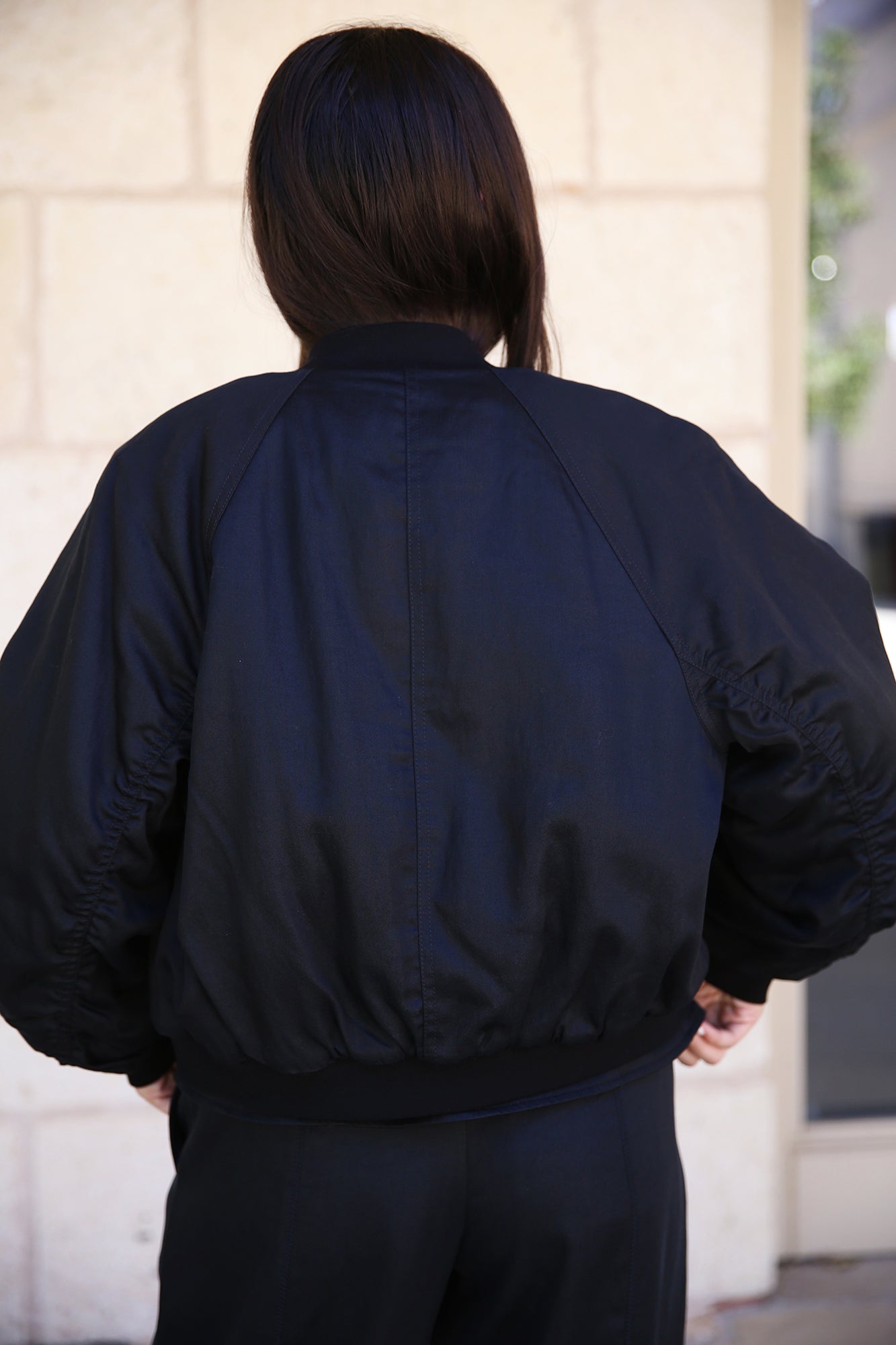 Talina Ruched Sleeves Jacket Noir