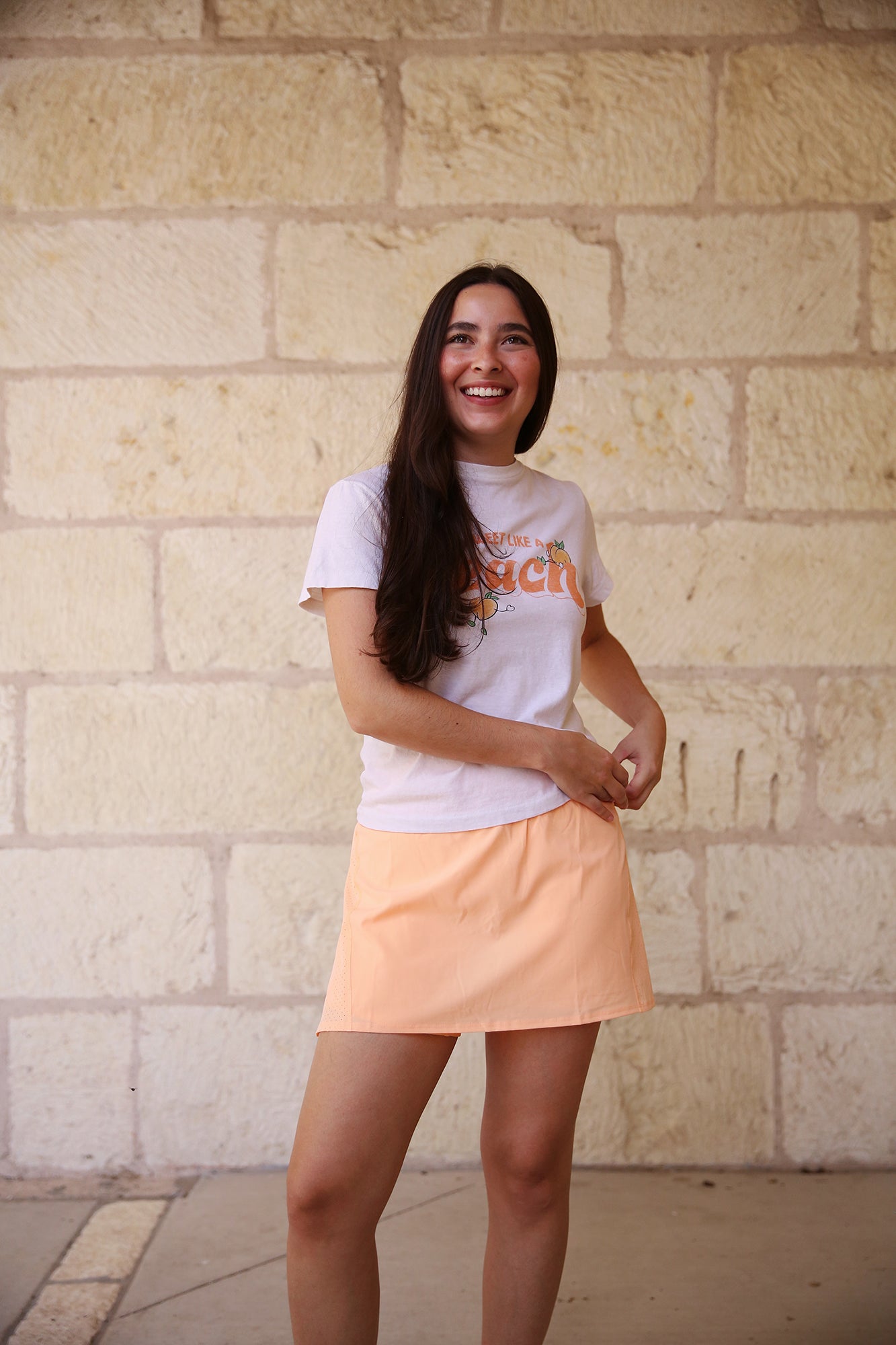 The Get Moving Skort 14" Melon Sorbet