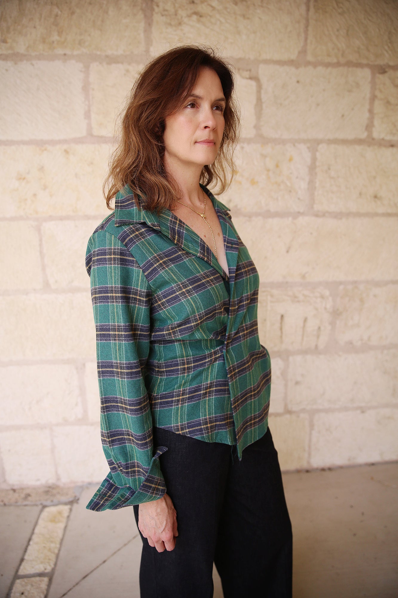 The Fitted Shirt Japanese Flannel Green Plaid