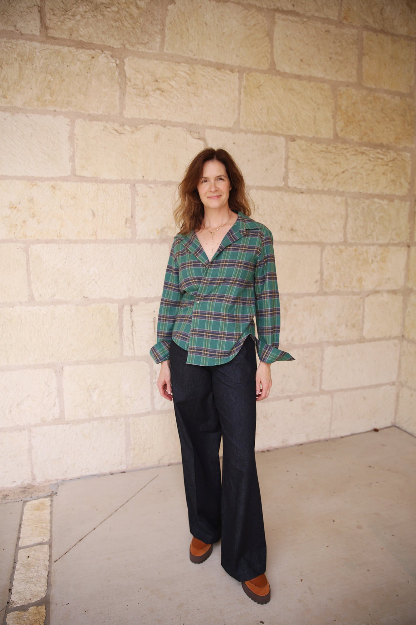 The Fitted Shirt Japanese Flannel Green Plaid