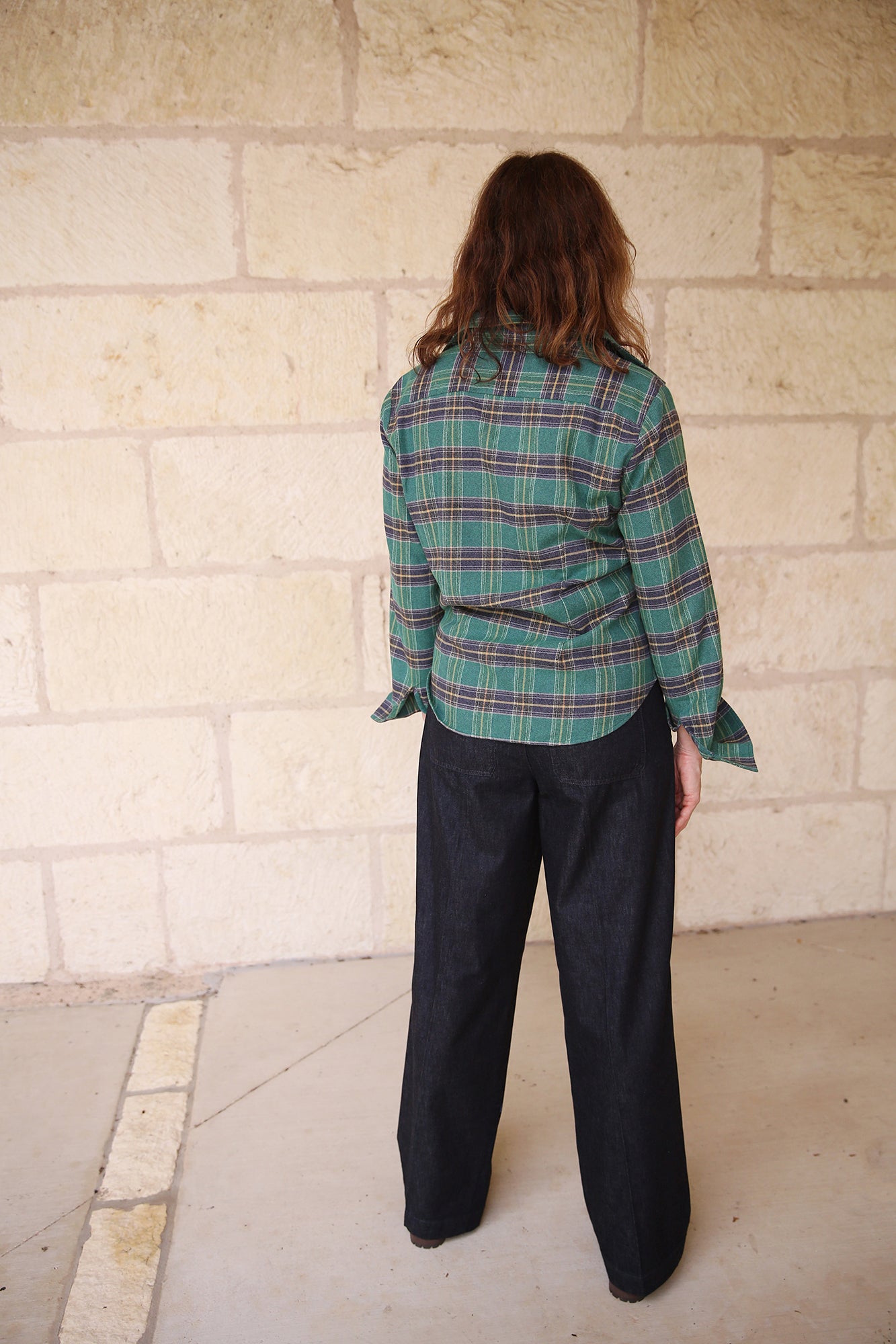 The Fitted Shirt Japanese Flannel Green Plaid