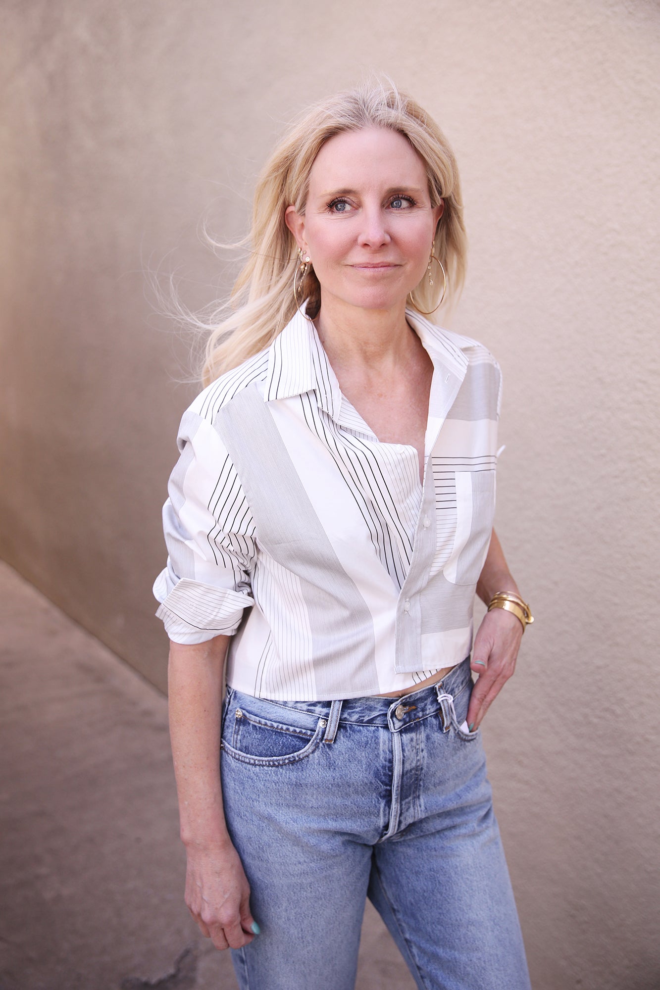 The SHORTY Shirt Cotton Sateen Stripe