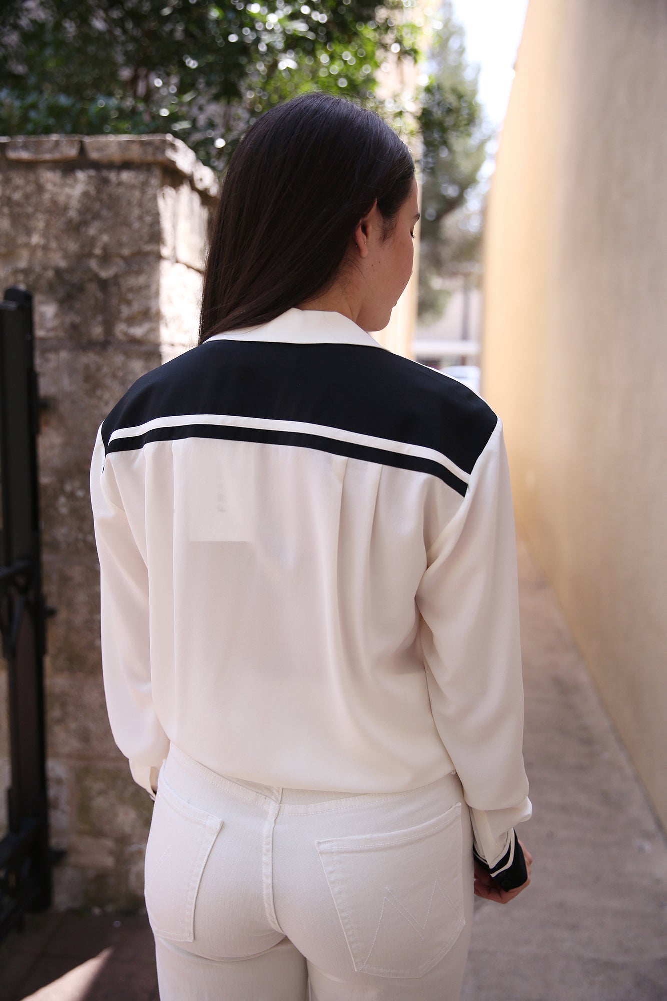 The Silk Pajama Shirt Alabaster Multi