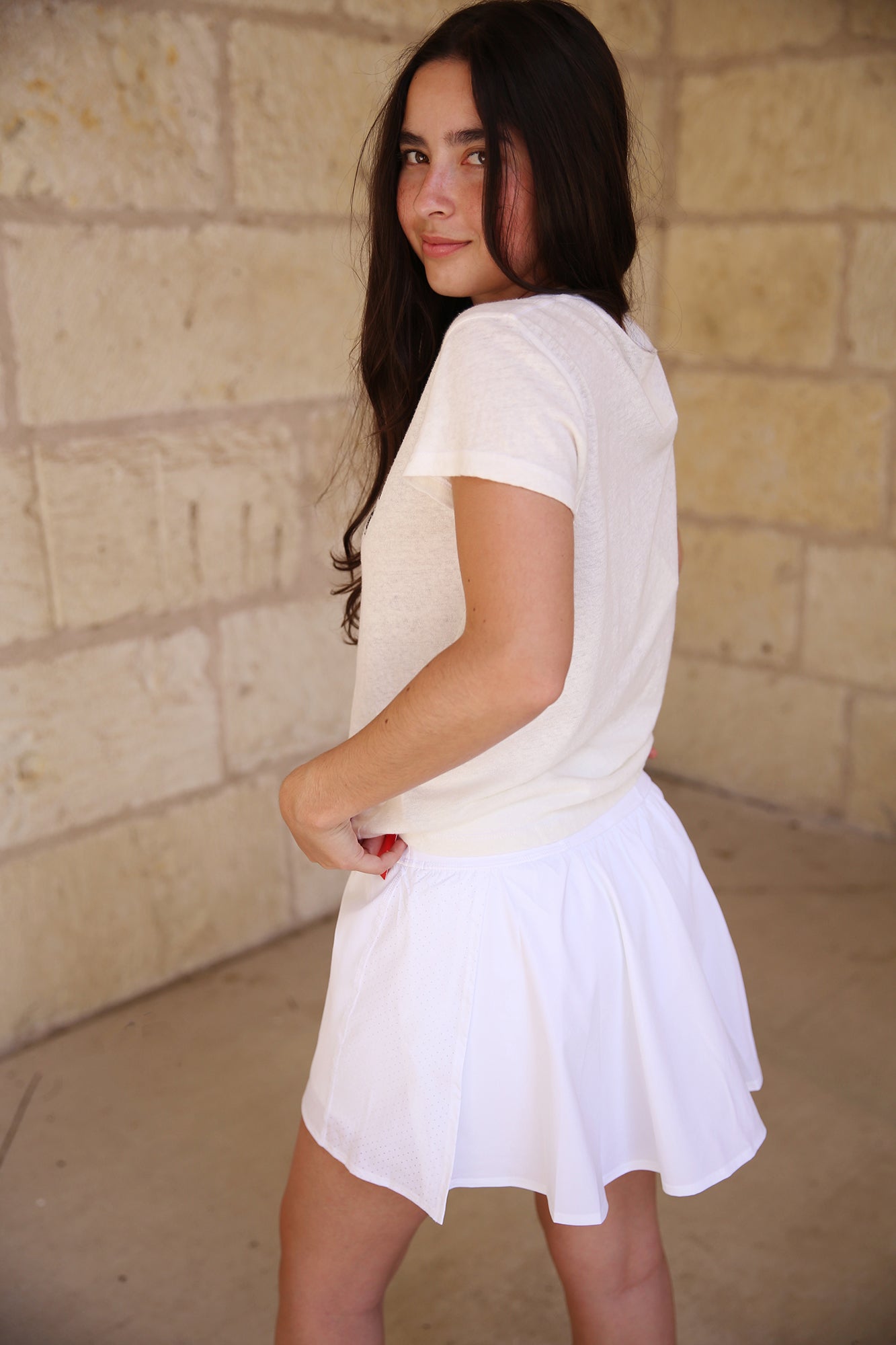 The Get Moving Skort 14" White