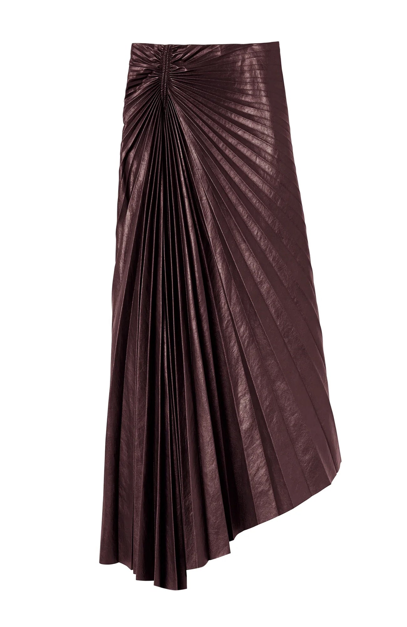 Tracy Vegan Leather Skirt Cordovan