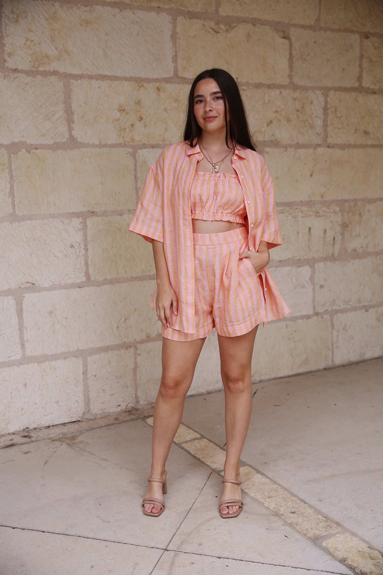 Everett Short Creamsicle Stripe