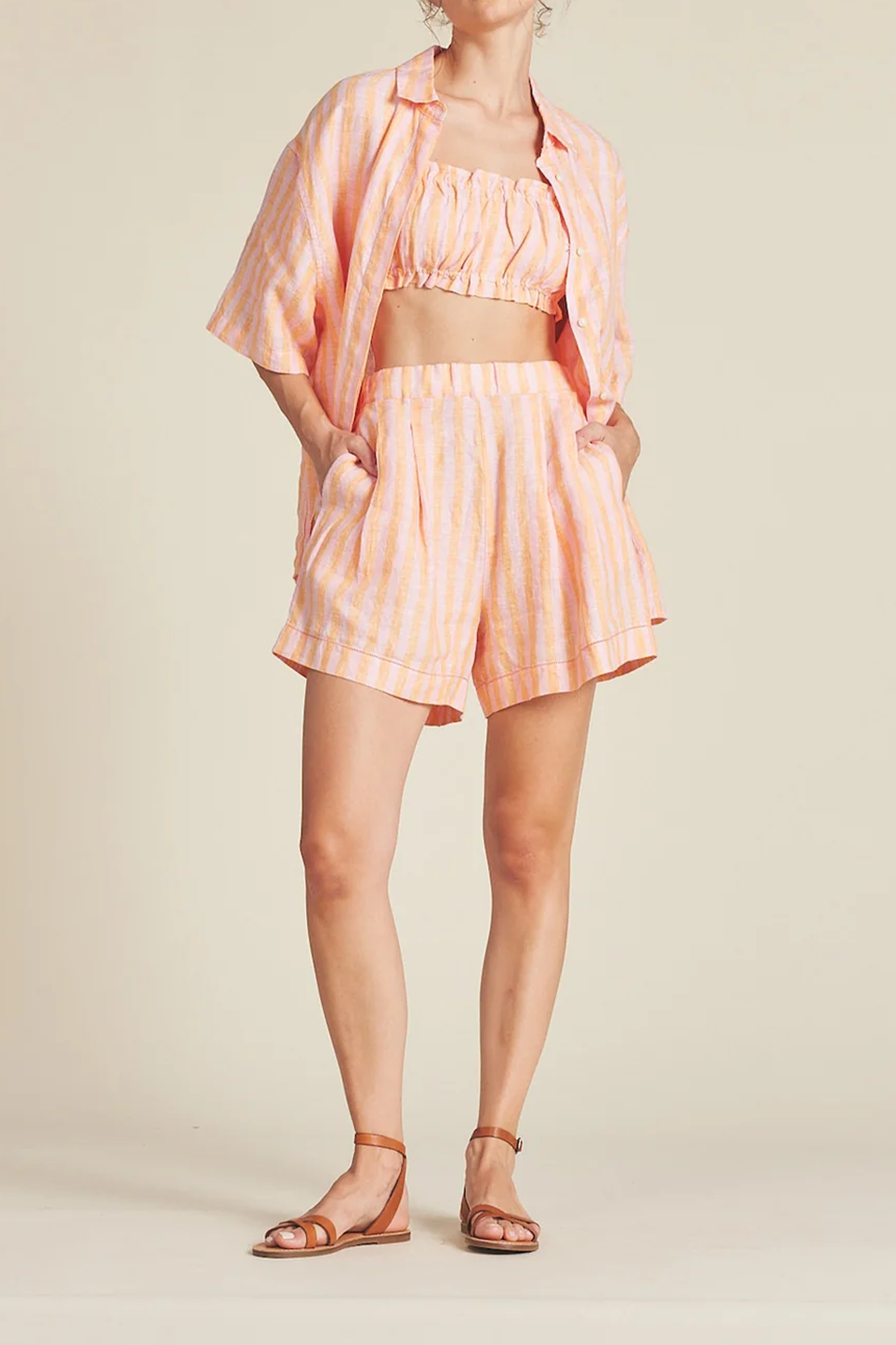 Everett Short Creamsicle Stripe