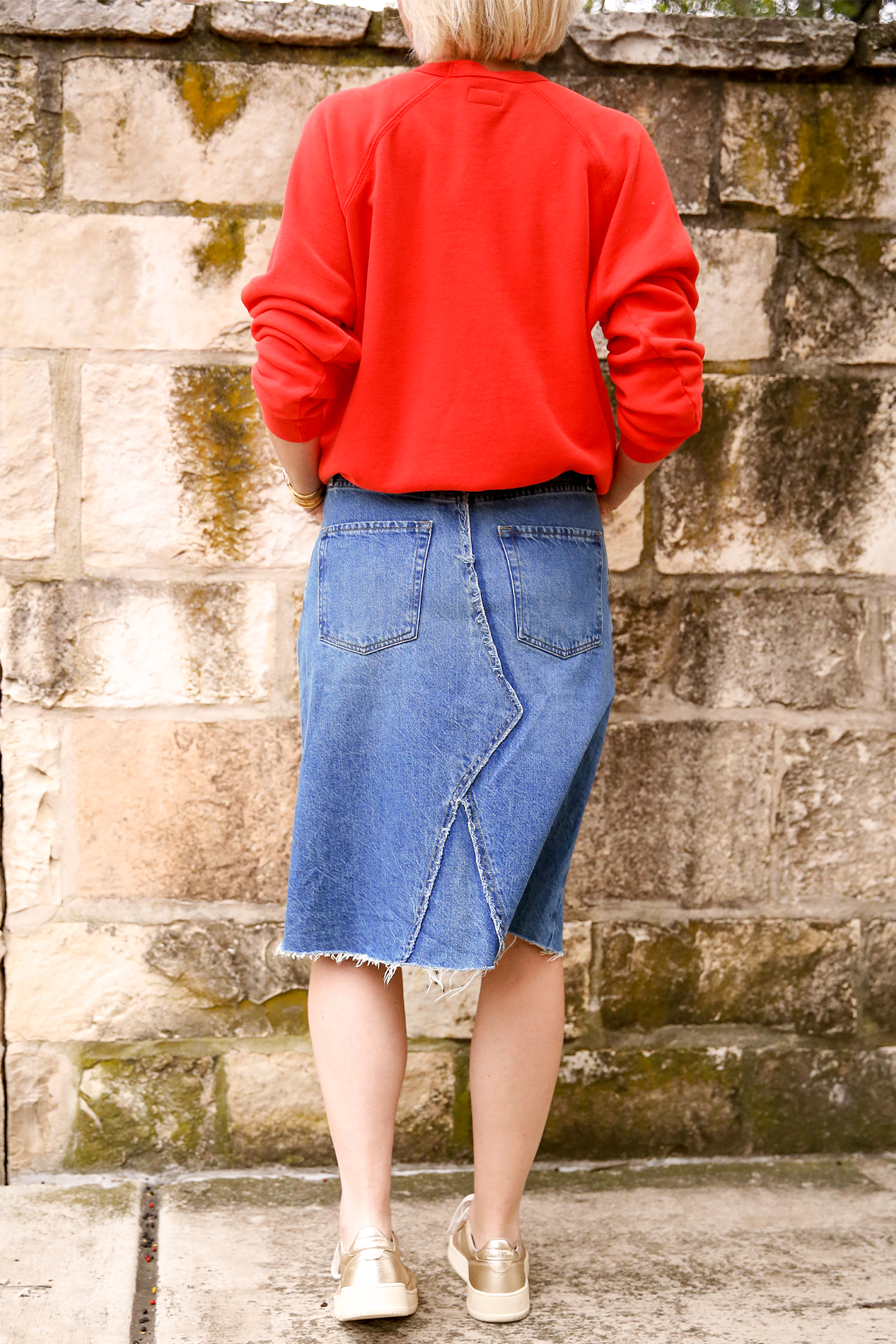 Deconstructed Denim Skirt