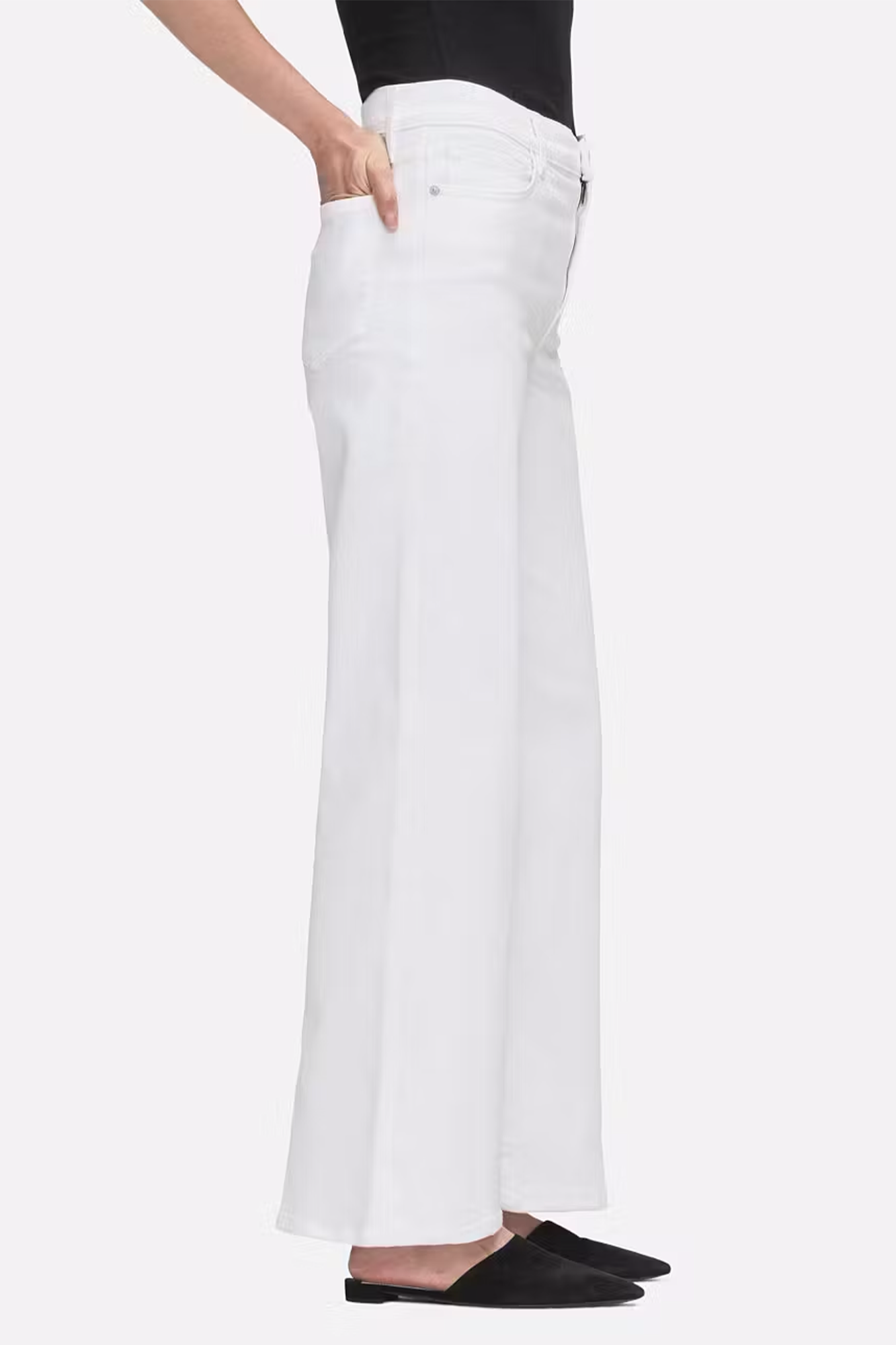 Le Slim Palazzo White Denim