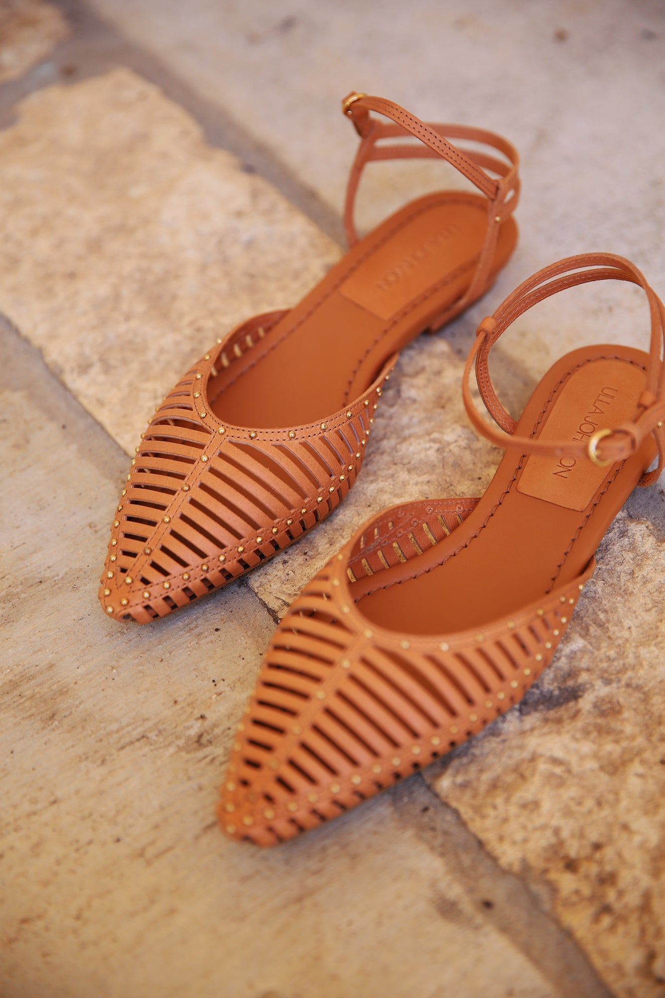Violetta Cage Flat Pecan Brown