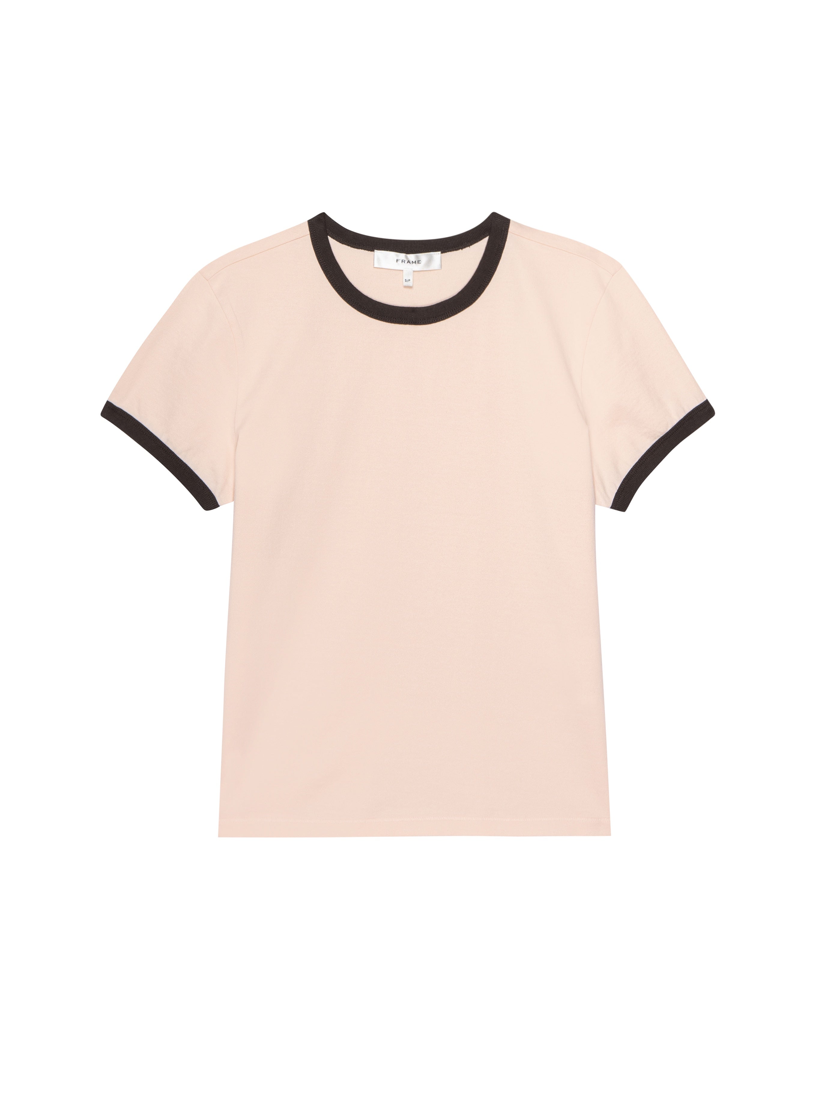 The Ringer Baby Tee in Light Pastel Pink