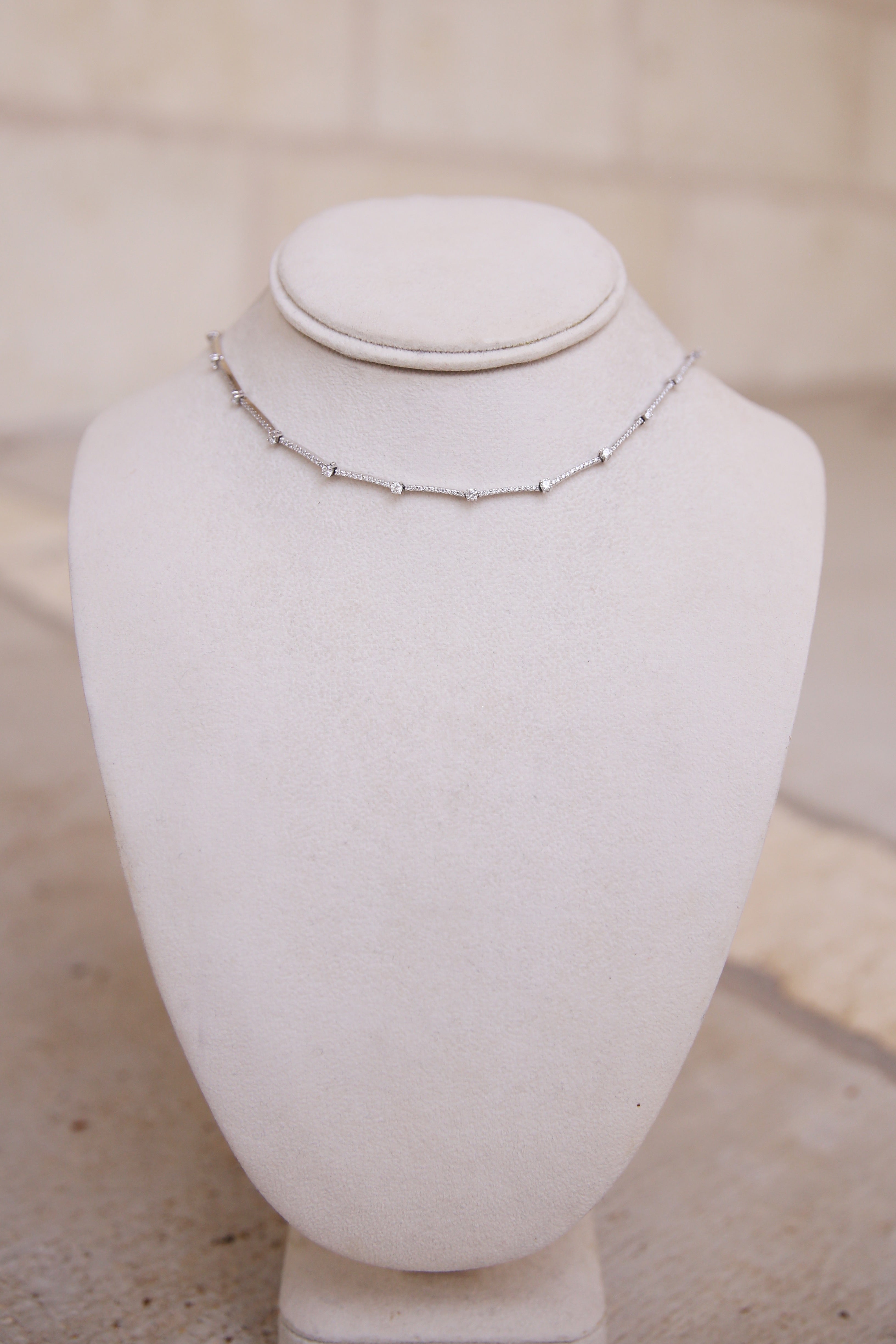 White Gold Diamond Tennis Necklace