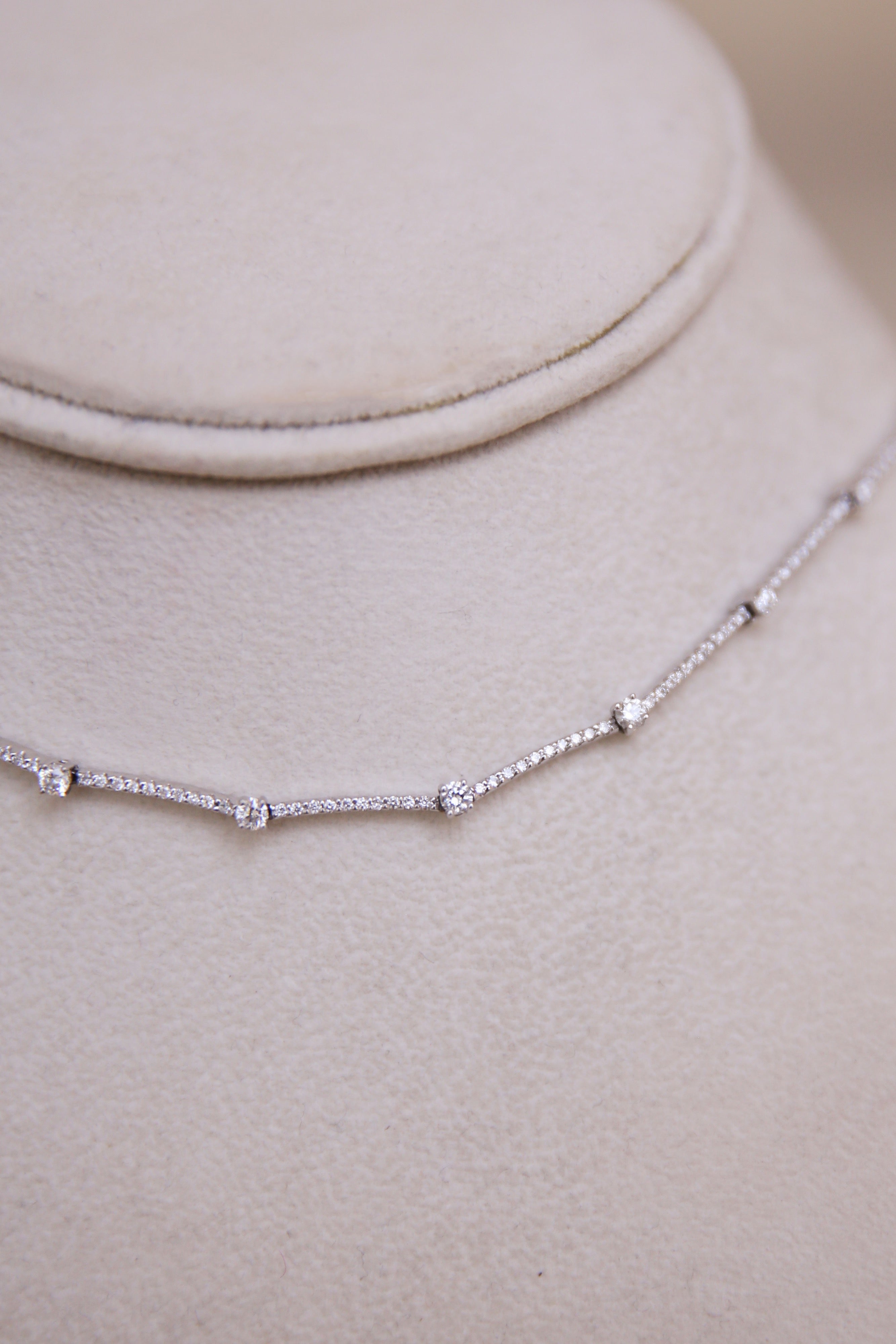 White Gold Diamond Tennis Necklace