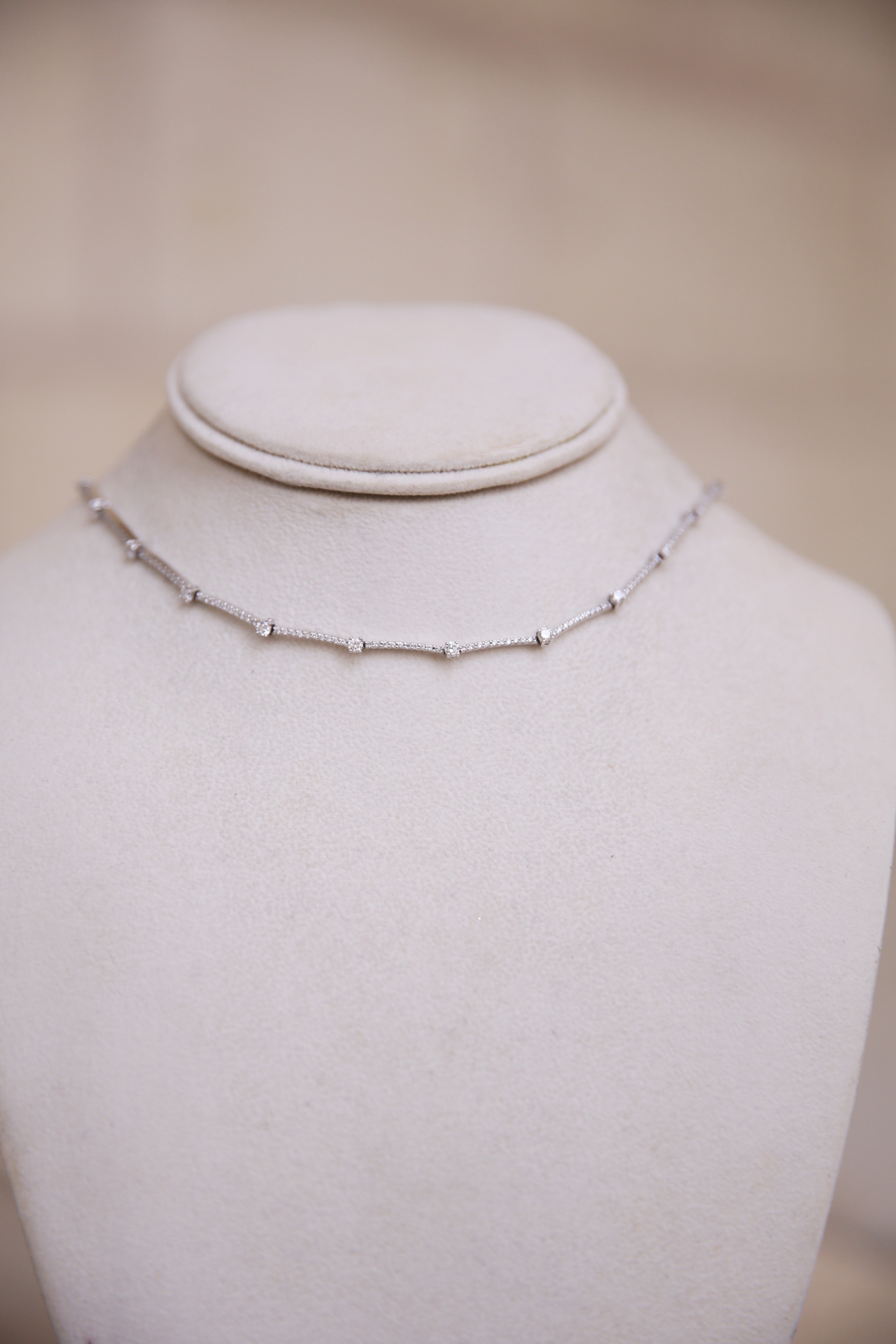 White Gold Diamond Tennis Necklace