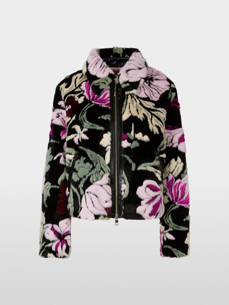Purple Reign Fun Fur Outdoor Jacket Black