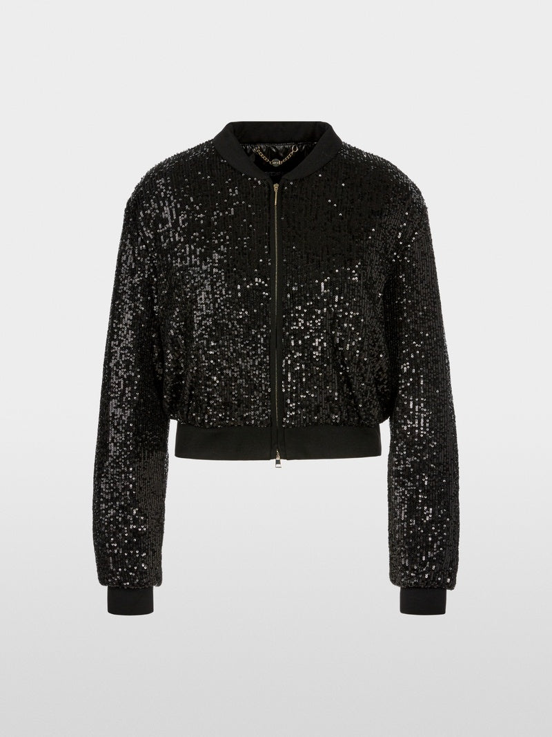 Purple Reign Sequin Blouson Jacket Black