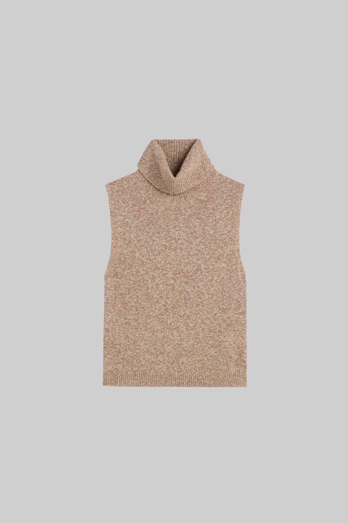Zoe Sleeveless Cashmere/Wool Turtleneck Sweater