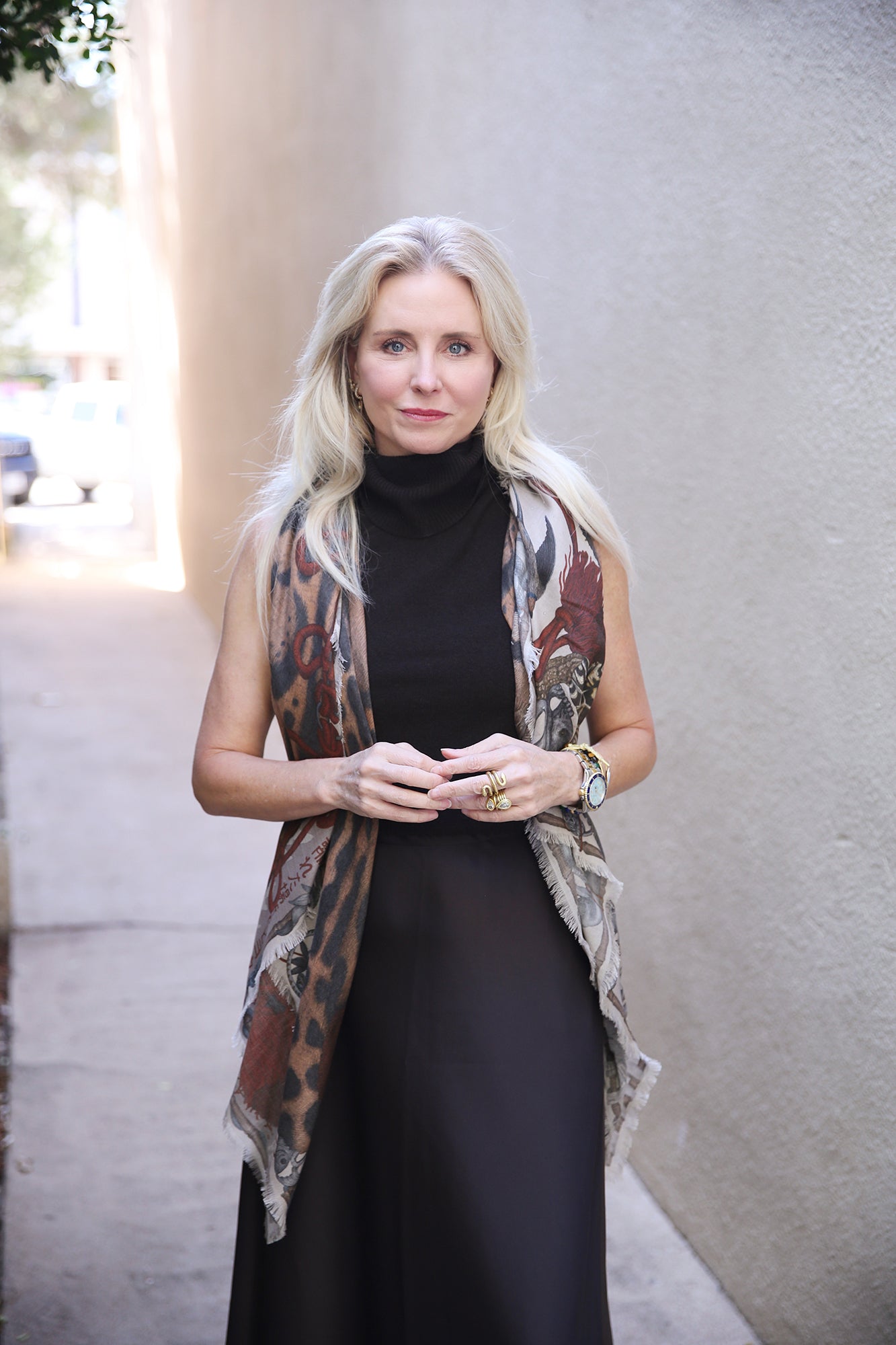 Zoe Sleeveless Turtleneck Tee Chocolate