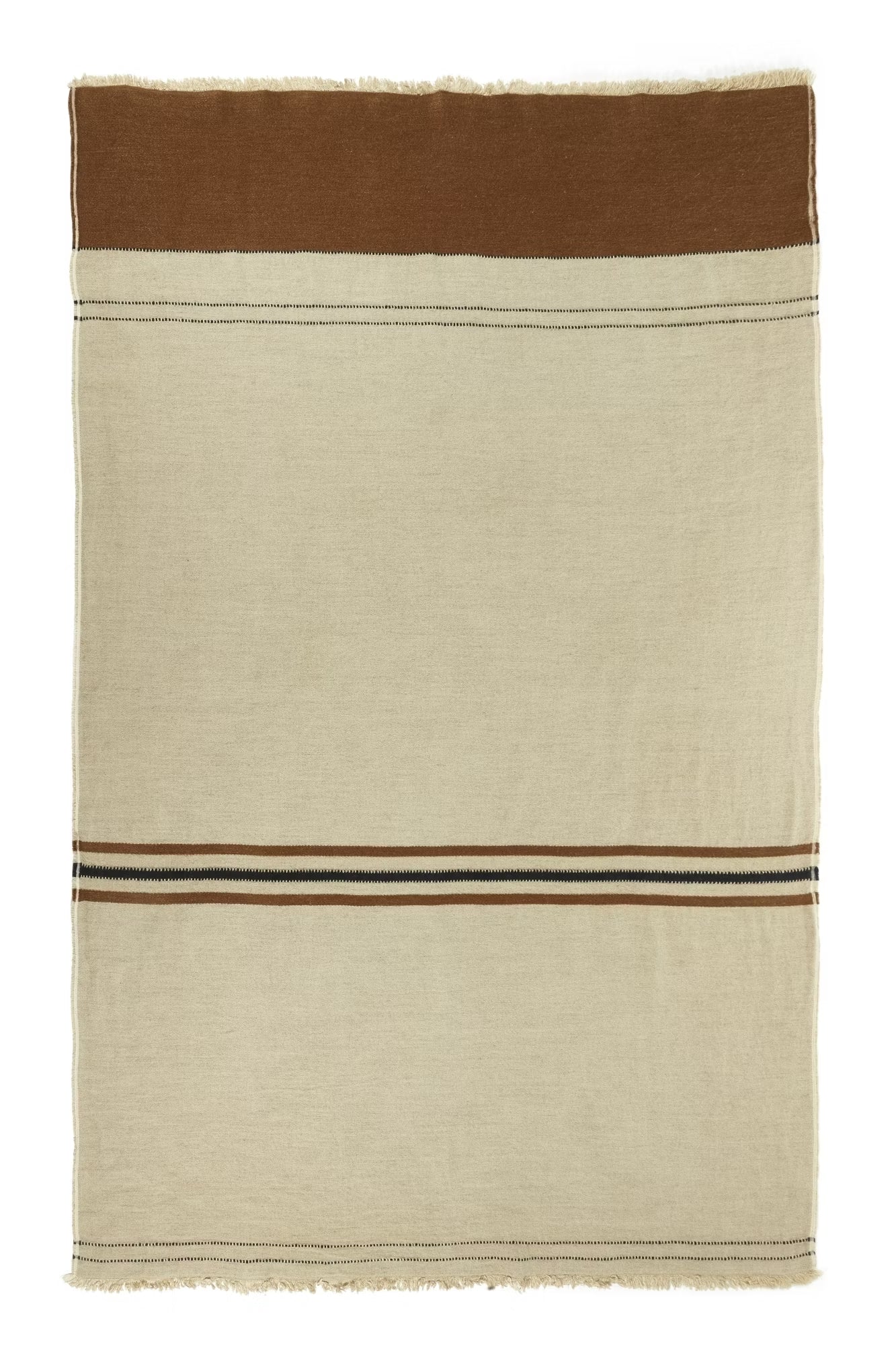 Foundry Throw - Beeswax Stripe 53.1x86.6"