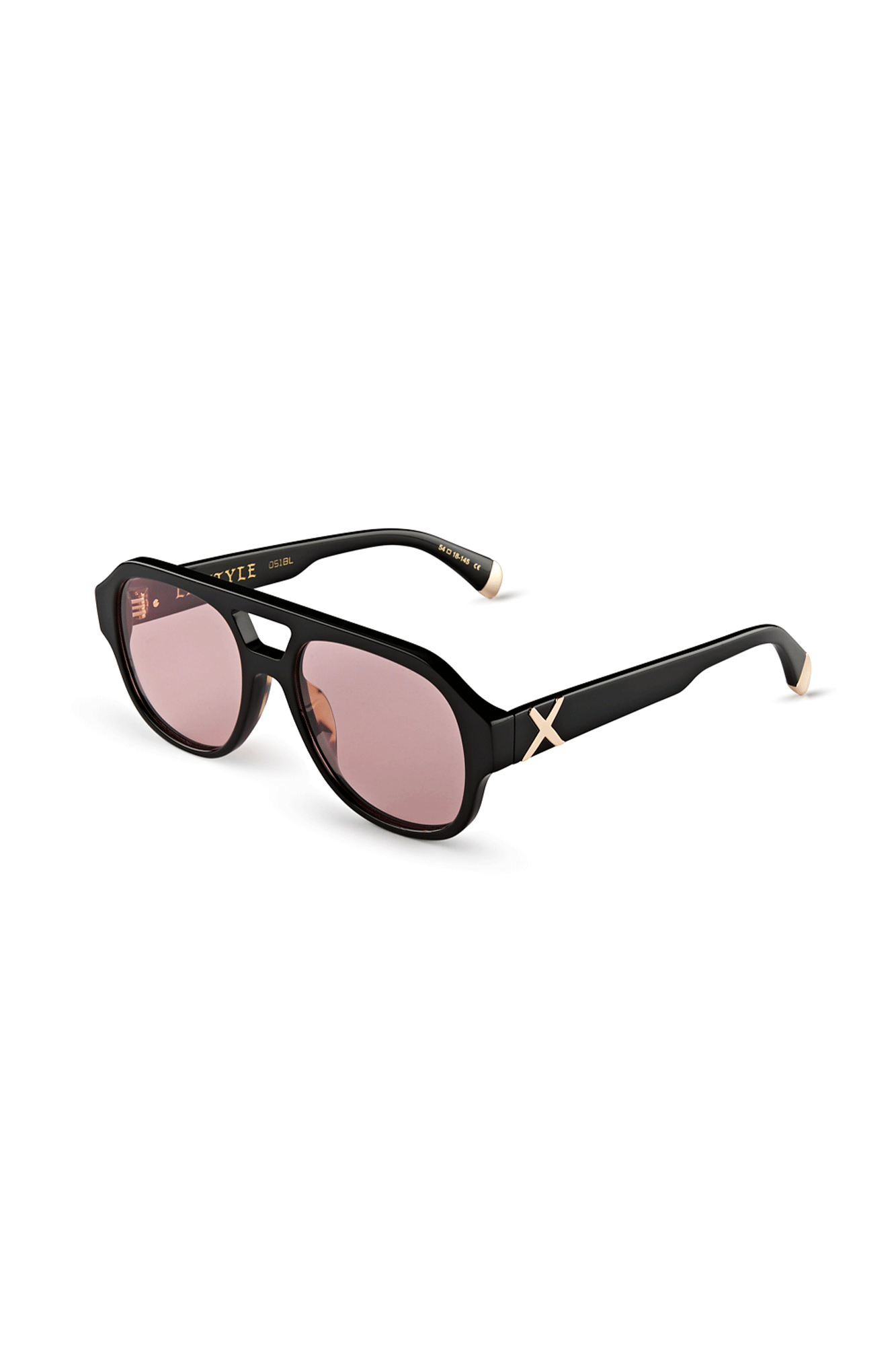 Le Style  Gloss Black - Pink Lens