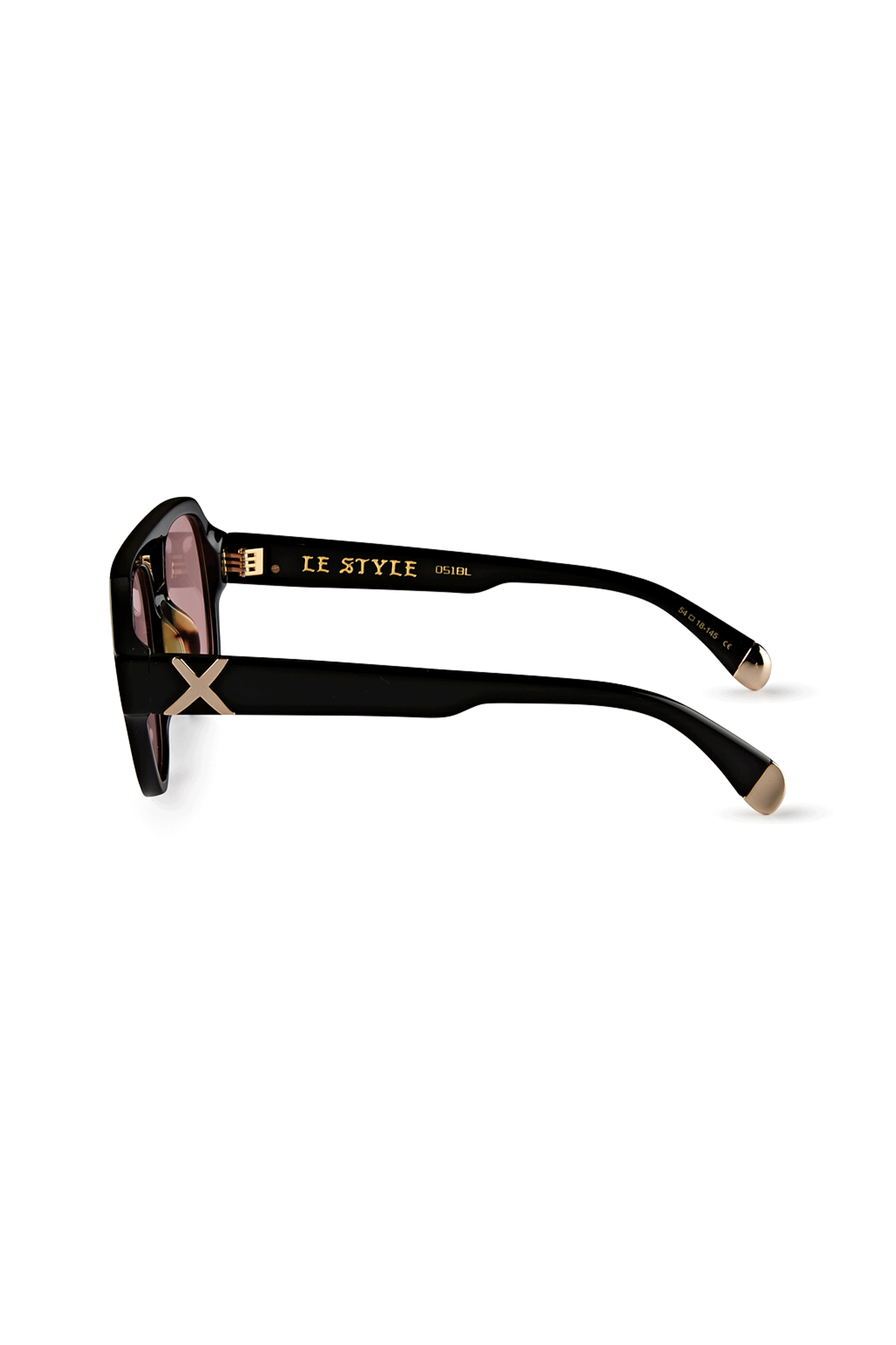 Le Style  Gloss Black - Pink Lens
