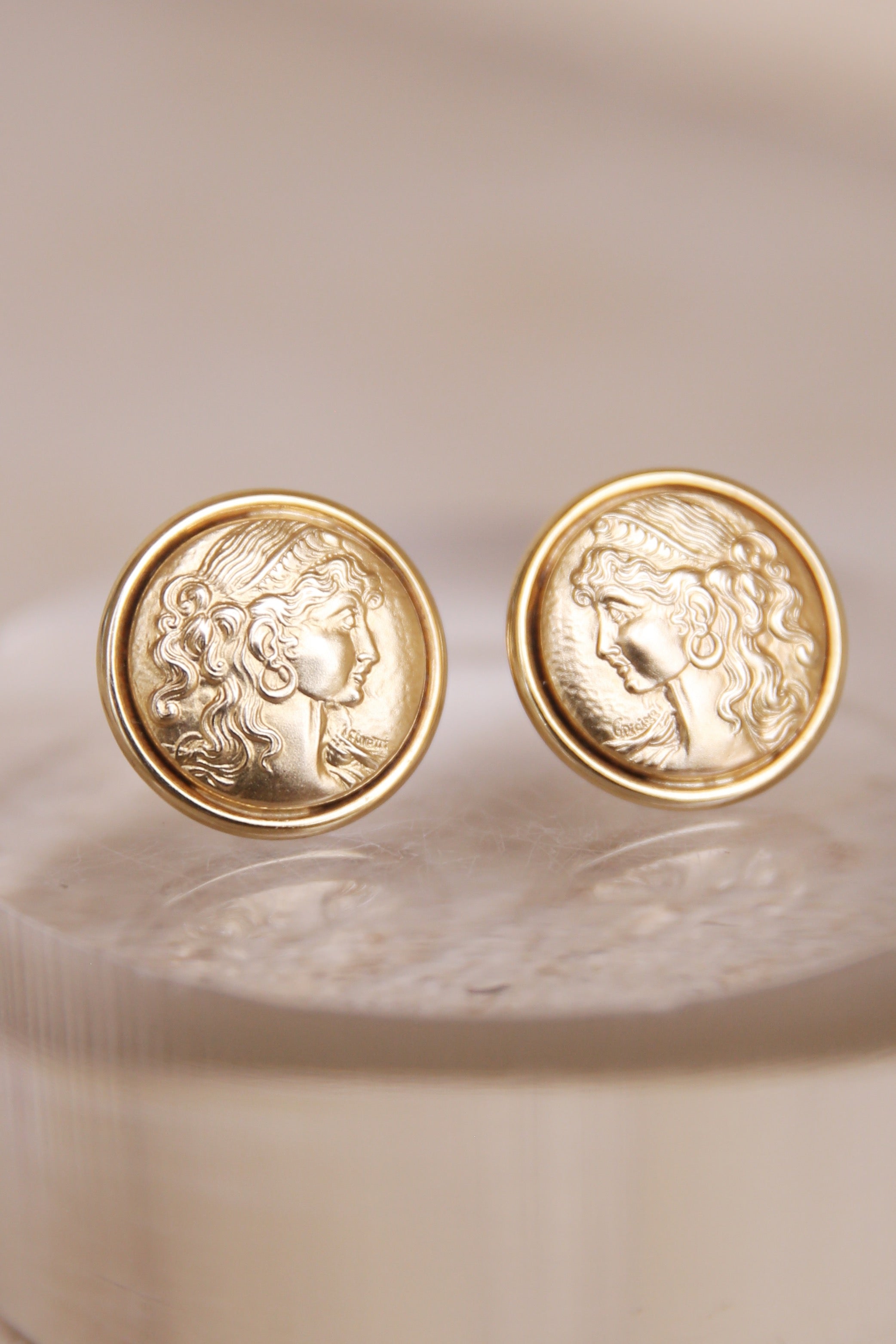 14K YG Coin Earrings