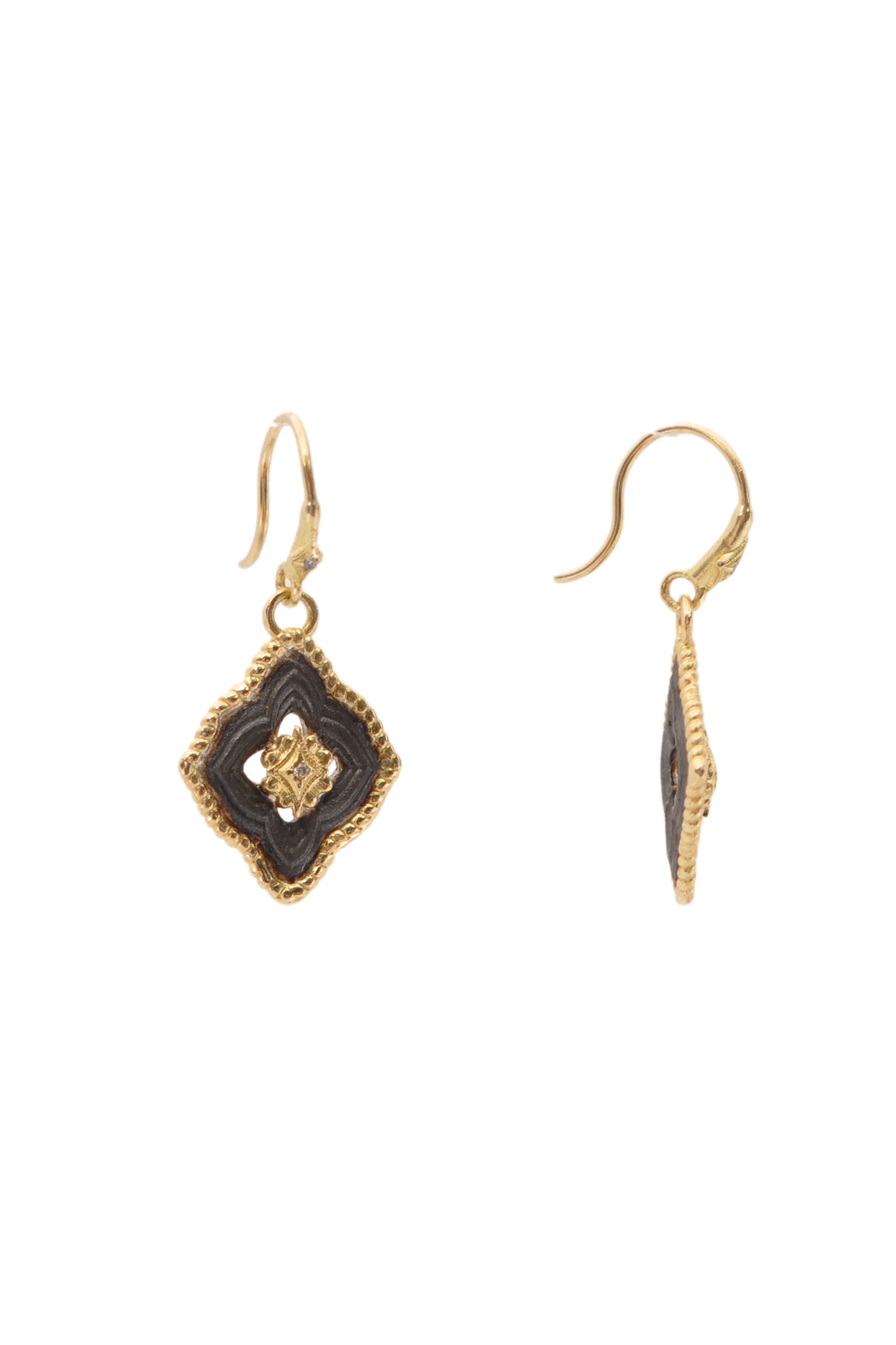 18k Yellow Gold Scroll Earrings