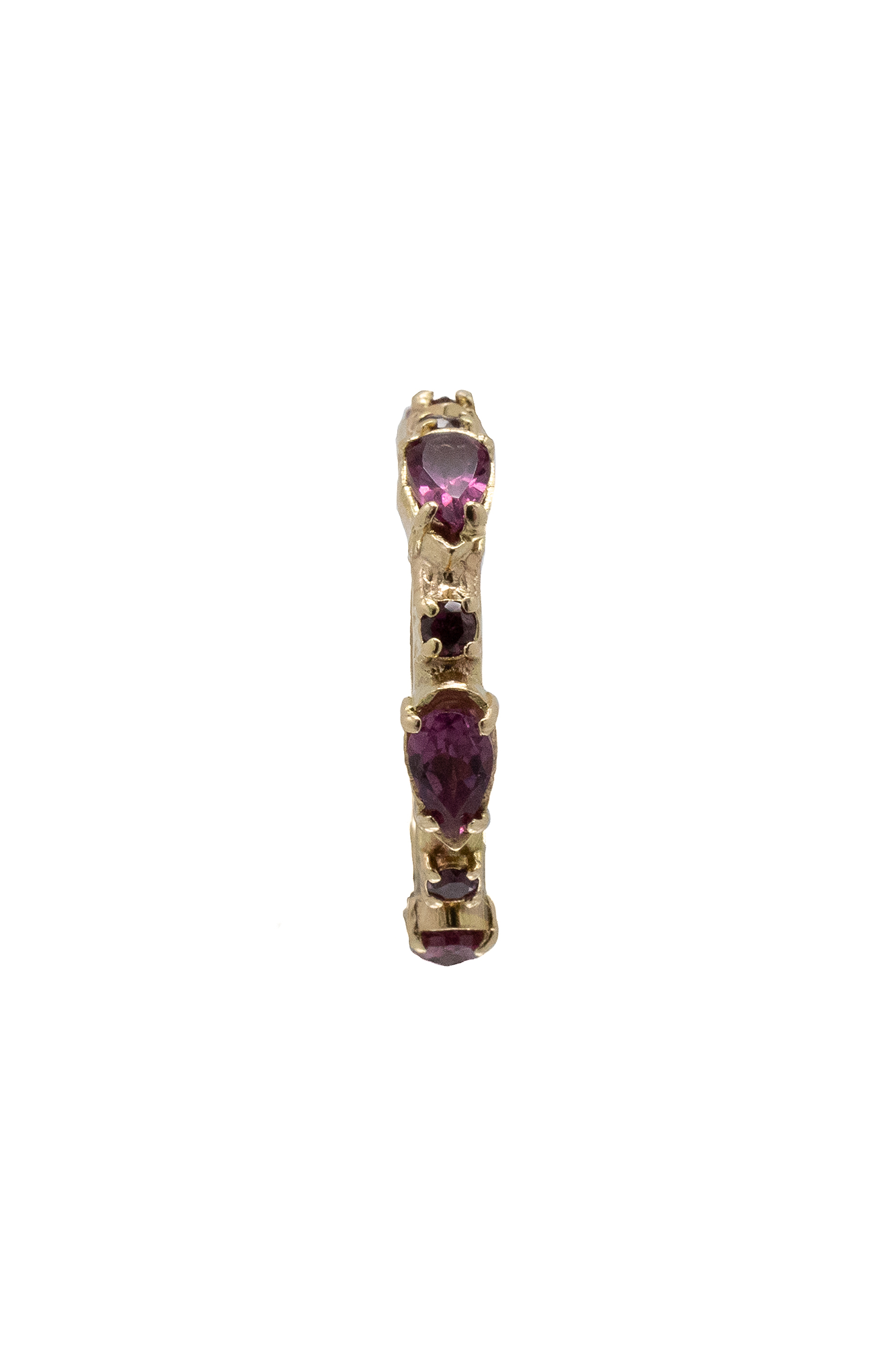 14K Rose Gold with Pear Rhodolite Ring